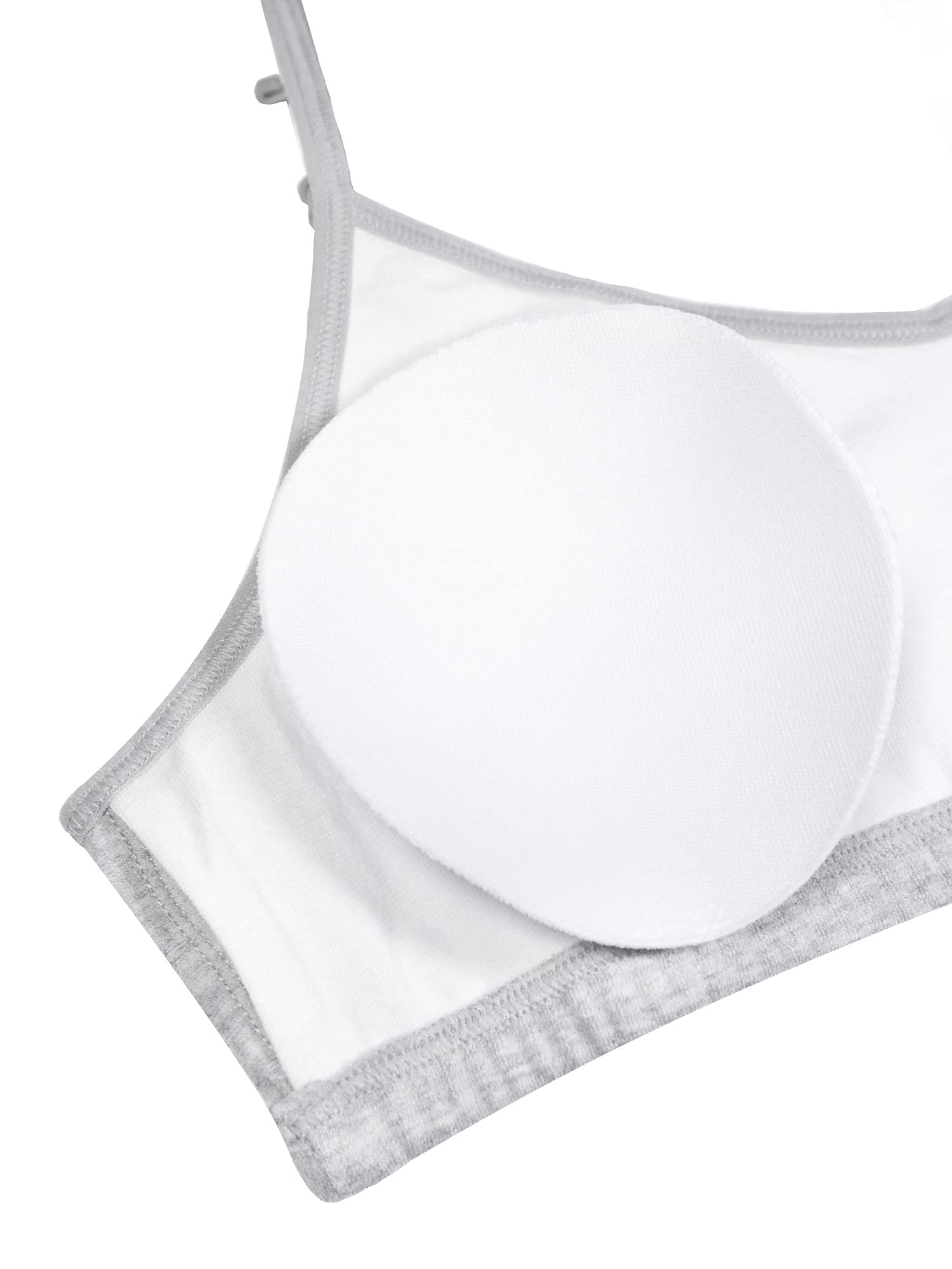 Fruit of the Loom Girls' Comfort Bras with Removable Padding - 2 Pack Soft Cotton Training Bras for Teens - Perfect for School, Sports & Everyday Wear