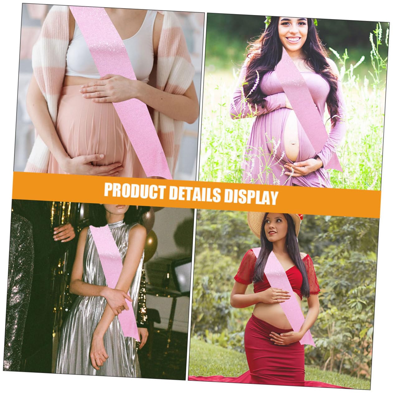VICASKY 12 Pcs Pregnancy Shoulder Sash for Women - Plain Bridal Party Sash, Bachelorette Accessories, DIY Blank Sash for Wedding, Bridesmaid & Baby Shower Decorations - Perfect for Maternity Photos, Gender Reveals & Special Events