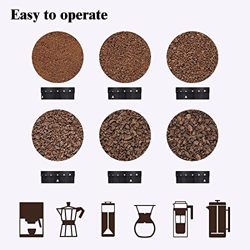 Premium Electric Burr Coffee Grinder with Ceramic Conical Mills - Adjustable AC-Powered Coffee Bean Grinder for Slow Grinding & Richer Flavor (45g Capacity) - Perfect for Home, Office & Specialty Coffee Brewing