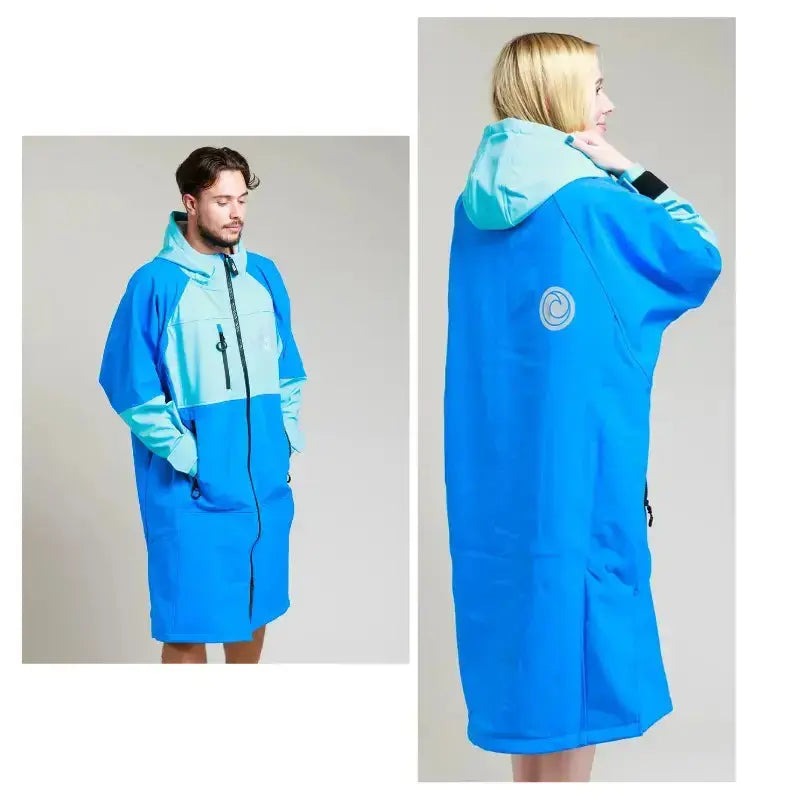 Soft Shell Cobalt Blue Unisex Bathrobe - Post Swim & Spa Relaxation Wear for Men and Women | Cozy Loungewear for Poolside, Beach & Home Use