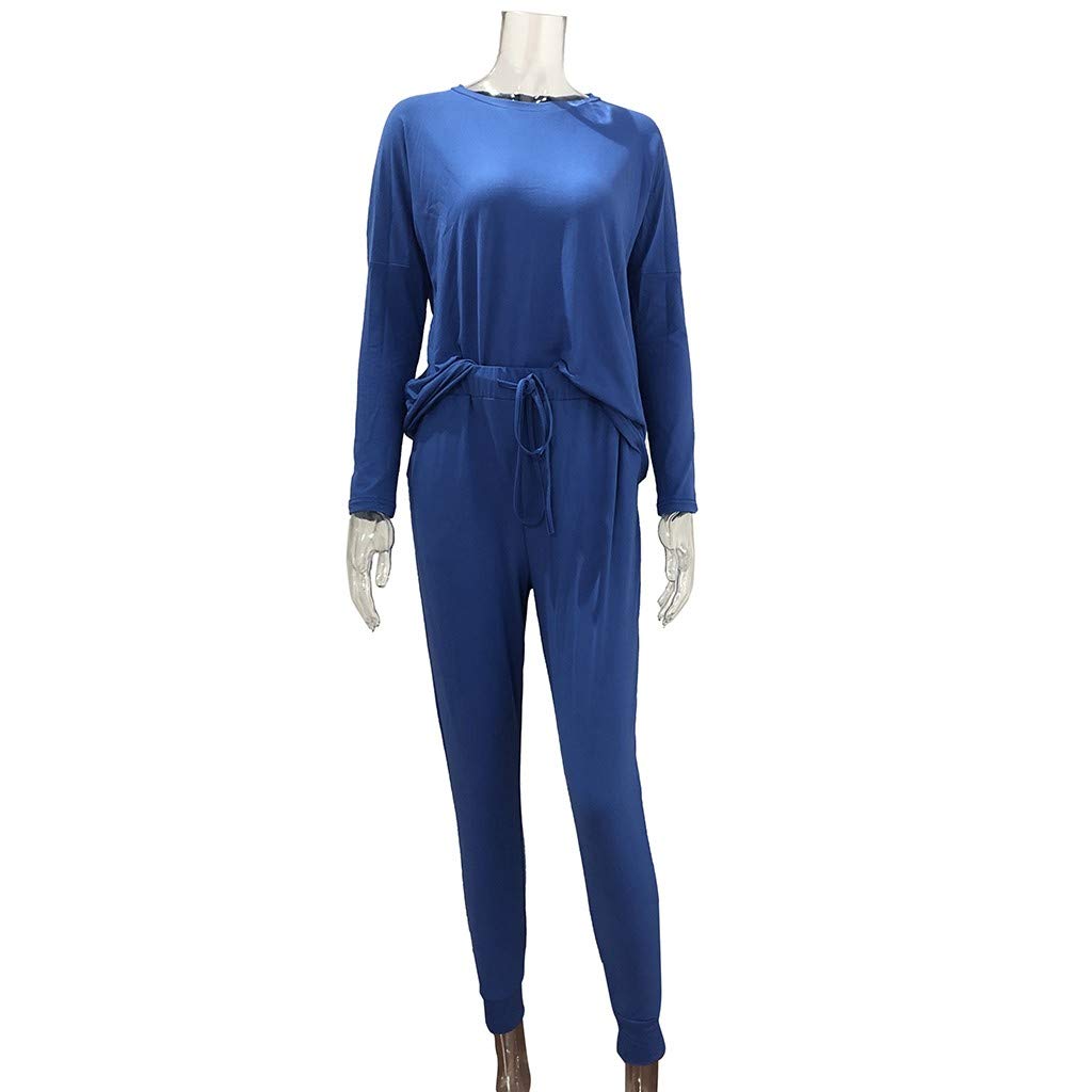 Yubnlvae Women's 2-Piece Sweatsuit Set - Cozy Pullover Sweatshirt & Jogger Pants for Fall | Casual Lounge Wear & Athleisure Outfit