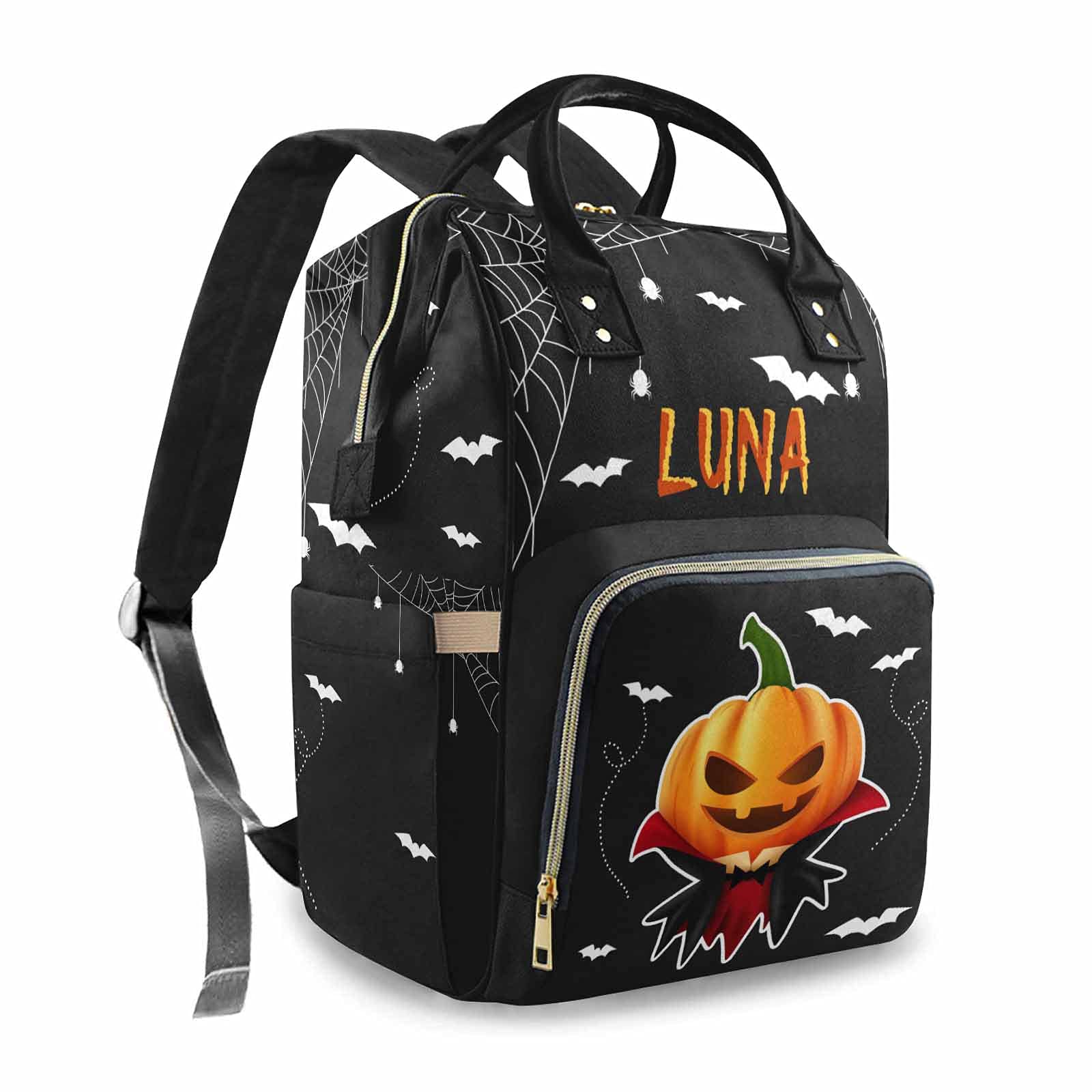Personalized Halloween Diaper Backpack for Parents - Custom Nightmare Before Christmas Baby Bag for Newborn Boys & Girls - Waterproof Daycare Backpack - Perfect Gift for New Moms (Great for Trick-or-Treating, Daycare & Travel)