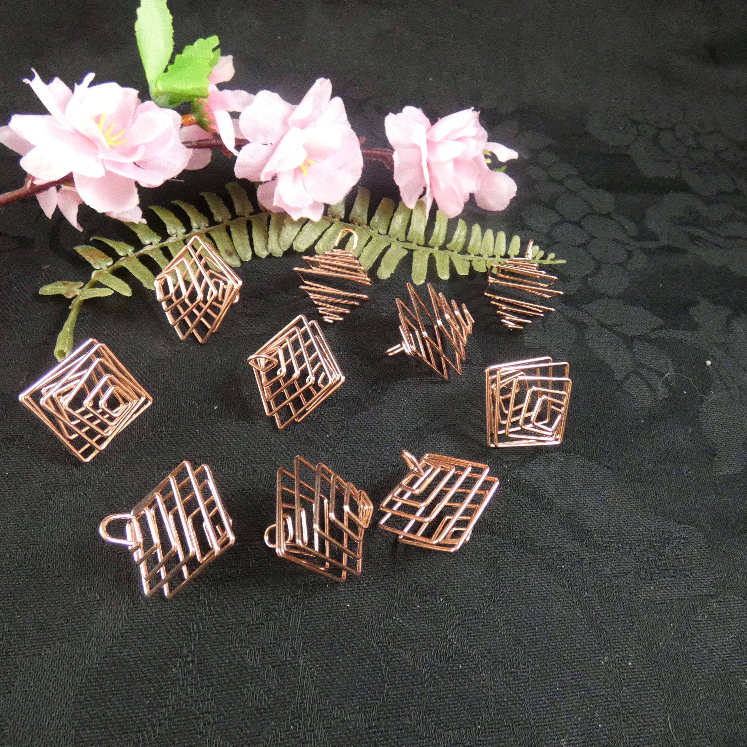 Premium Square Copper Cage for Jewelry Making, DIY Crafts, and Home Decor – Perfect for Pendants, Earrings, and Display Cases