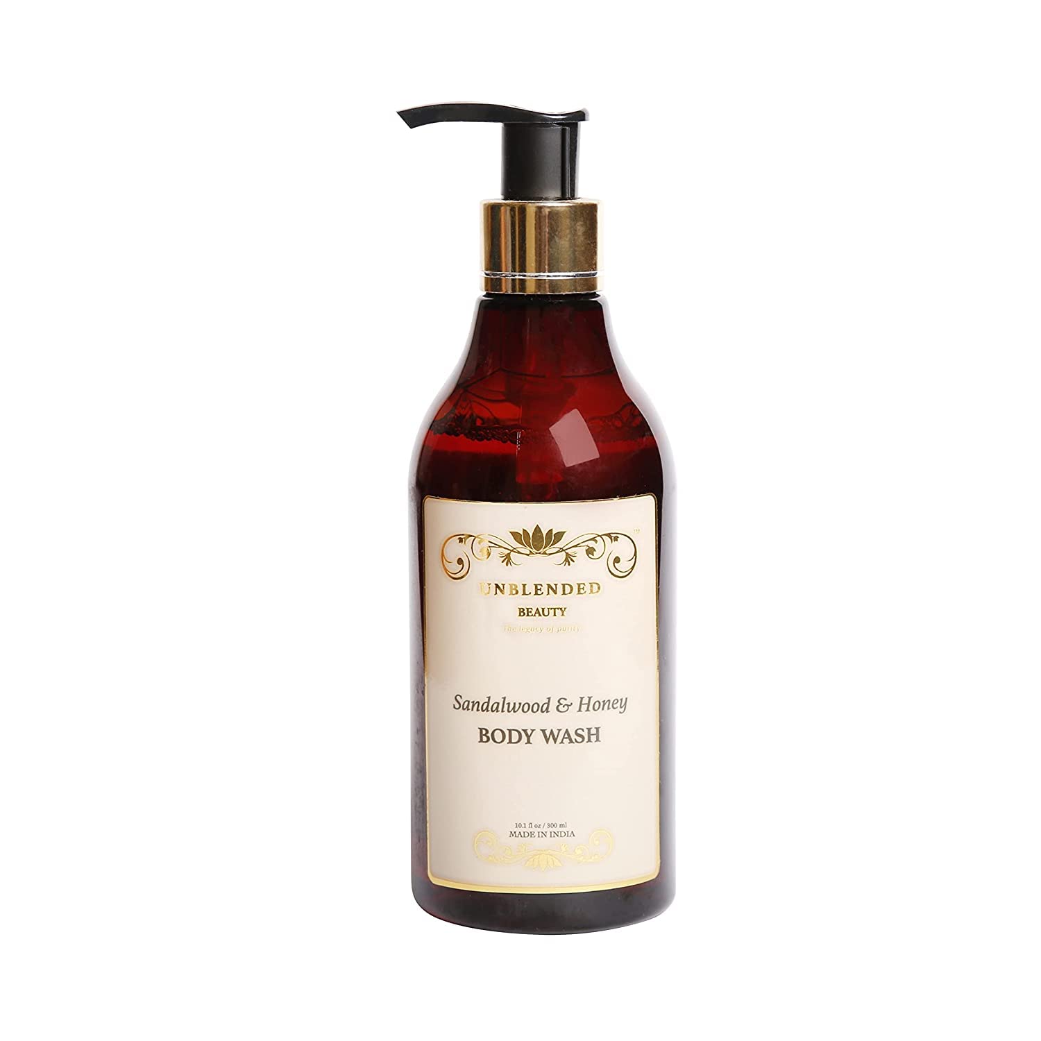 Organic Sandalwood & Honey Body Wash for Men & Women - 300ml | Moisturizing & Soothing Shower Gel for Dry Skin | Perfect for Daily Use & Relaxing Bath Time