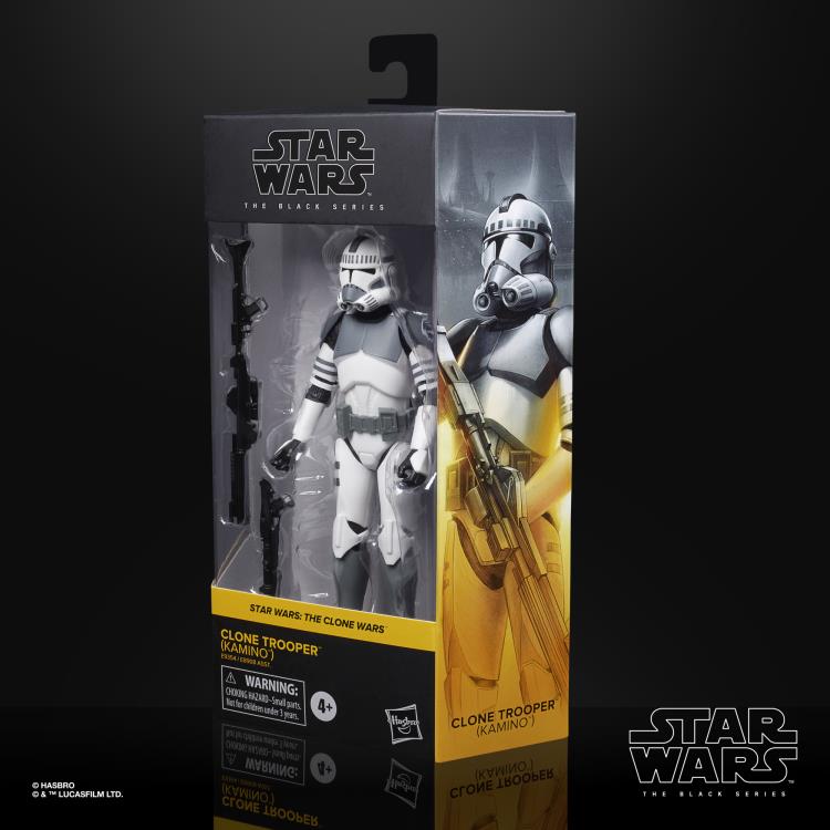 Star Wars The Black Series Clone Trooper (Kamino) 6-Inch Action Figure - Collectible Toy for Fans & Display - Perfect for Cosplay, Dioramas, and Star Wars Collections