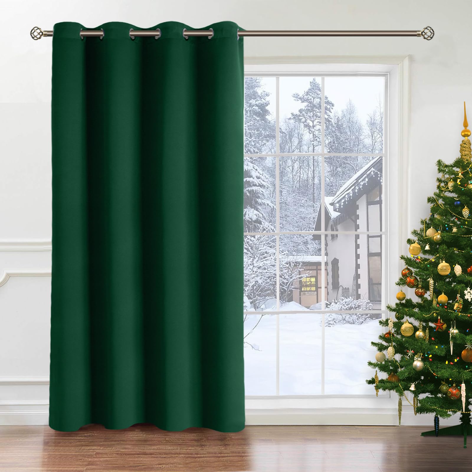 BGment 84 Inch Blackout Curtains for Bedroom, Living Room, Bathroom & Closet Door - Room Darkening & Privacy Curtain Panel (52x84 Inches, Emerald Green) - Perfect for Light Blocking, Room Dividers & Home Decor