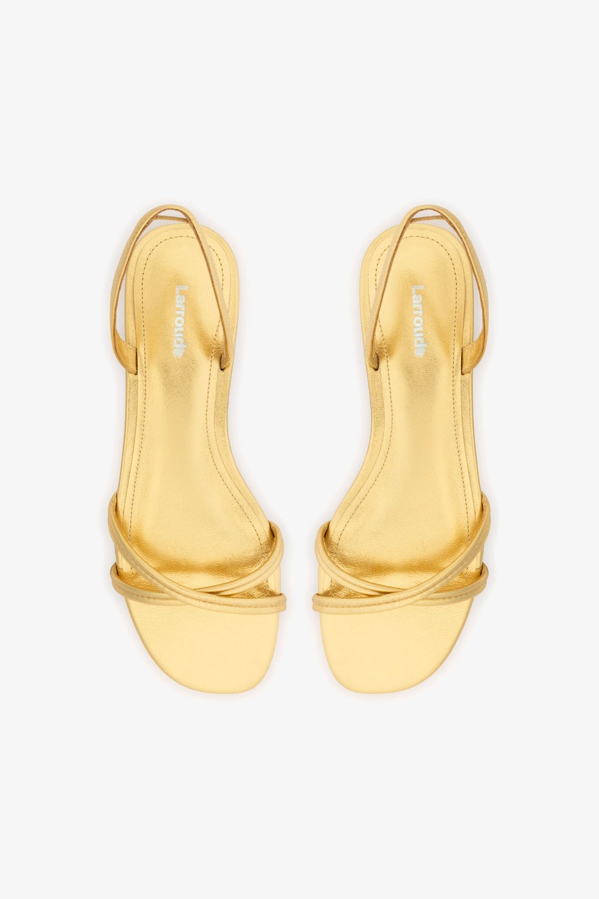 Annie Women's Gold Metallic Leather Flat Shoes - Comfortable & Stylish for Work, Office, and Casual Outfits