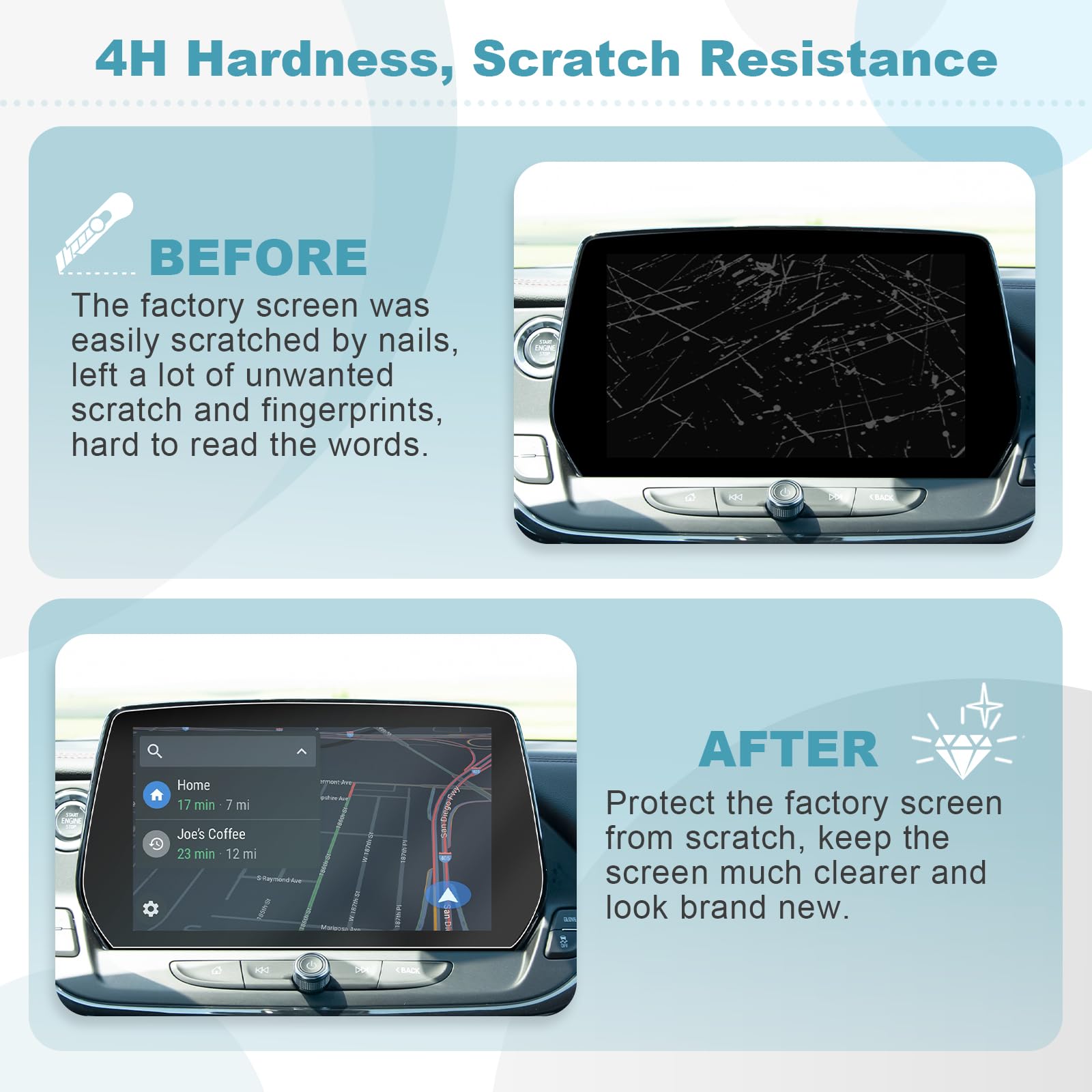 2-Pack HD Clear Screen Protector for 2023-2025 Chevy Blazer 10.2