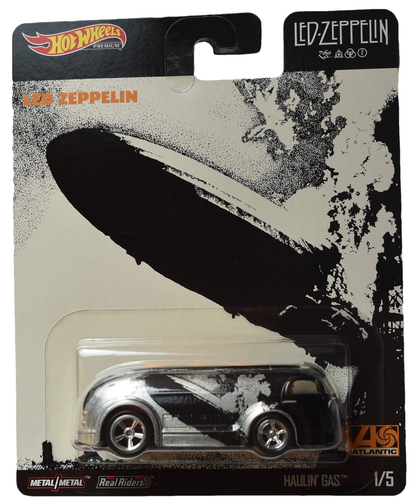 Hot Wheels Haulin Gas 1/5 Scale Die-Cast Car - Black/Silver Collectible Toy for Kids & Adults - Perfect for Playtime, Display & Racing Scenes