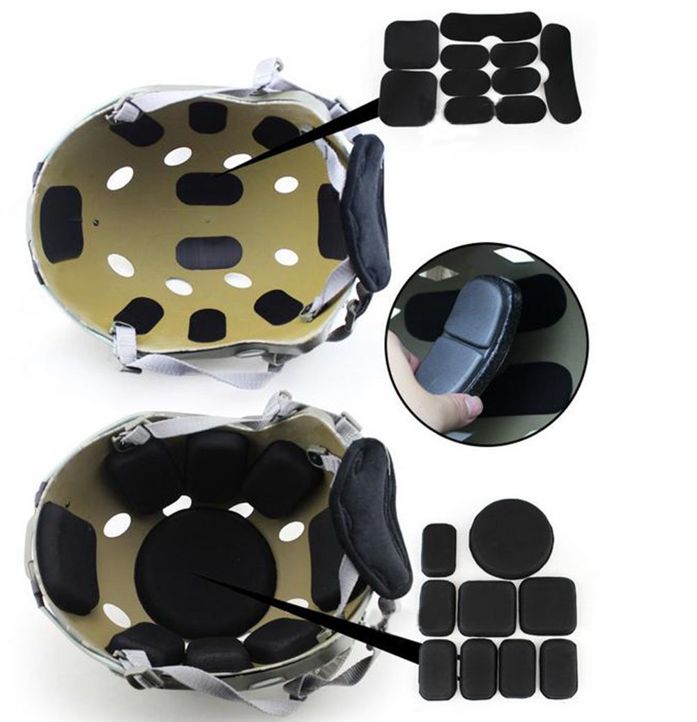 Tactical Helmet Pad Set - 19 Pcs EVA Foam Replacement Pads for Airsoft & Military Helmets - Enhanced Comfort & Protection for Shooting Sports, Paintball & Outdoor Activities