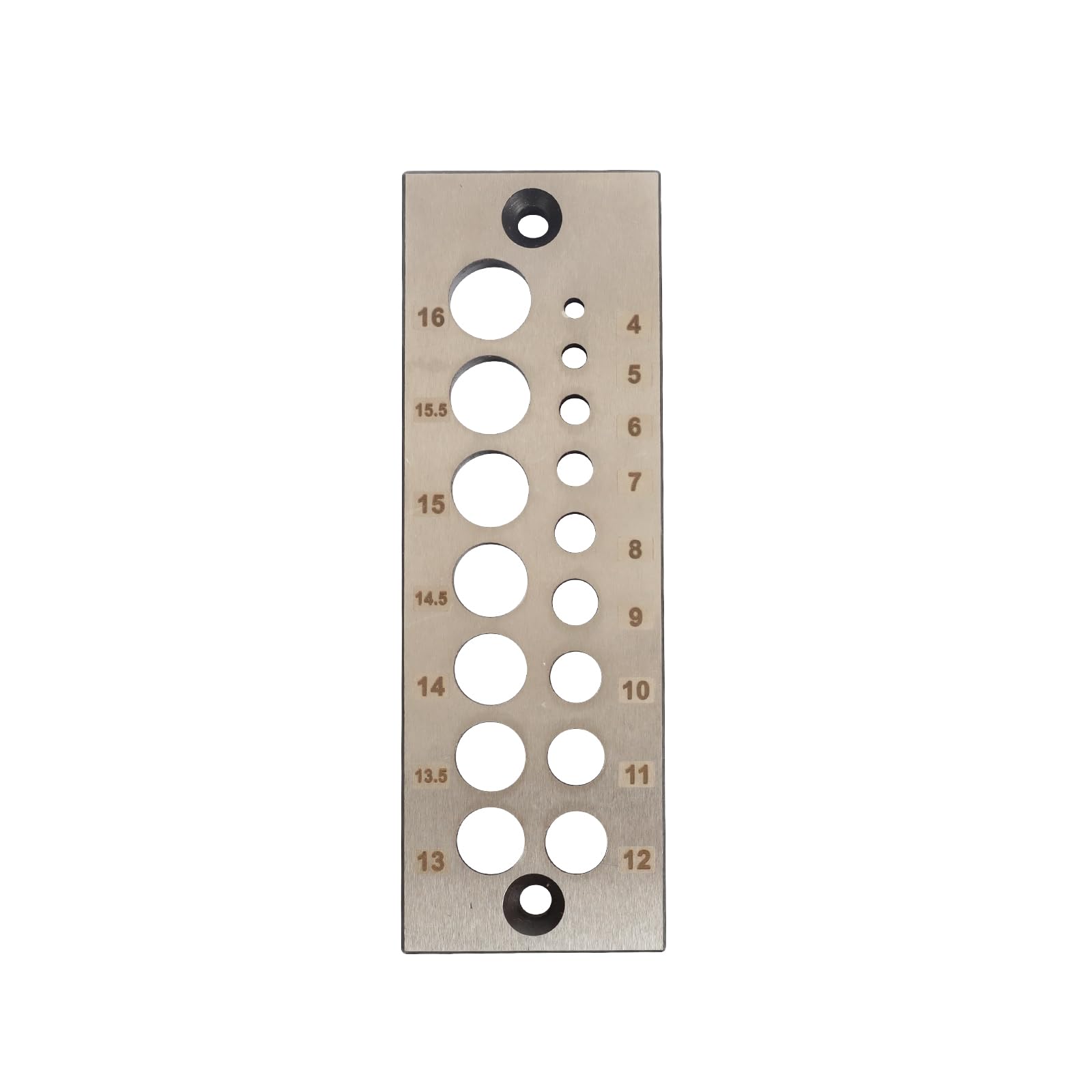 A2 Steel Dowel Plate - 16 Hole Dowel Maker (0.4cm to 1.6cm) for Woodworking Projects | Perfect for DIY Furniture Making & Wood Joinery