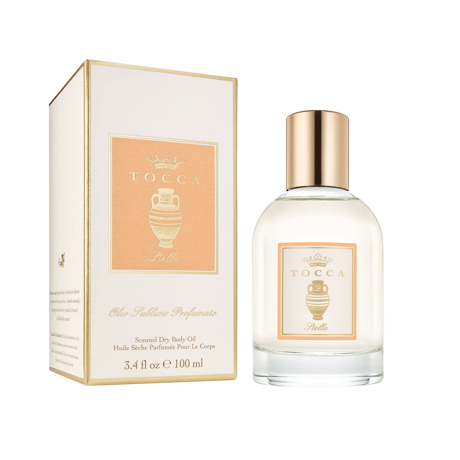 Tocca Stella Dry Body Oil (100ml) & Eau de Parfum (20ml) Set - Fresh Floral Scent with Blood Orange, Freesia & Spicy Lily Notes | Moisturizing Body Oil & Perfume Gift Set for Women | Perfect for Daily Use, Special Occasions & Travel