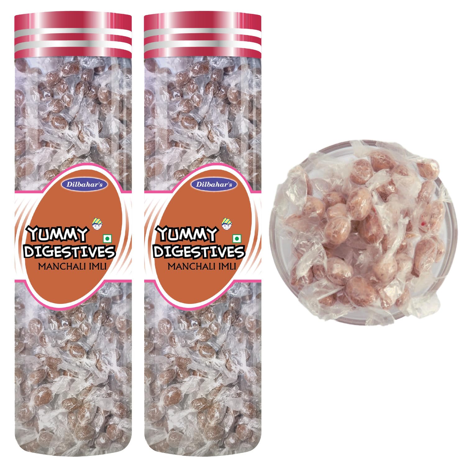 Dilbahar's Manchali Imli Candy 120G (Pack of 2) - Tangy & Sweet Tamarind Candy | Digestive Aid & Mouth Freshener | Perfect for Snacking, Gifting & Indian Cuisine