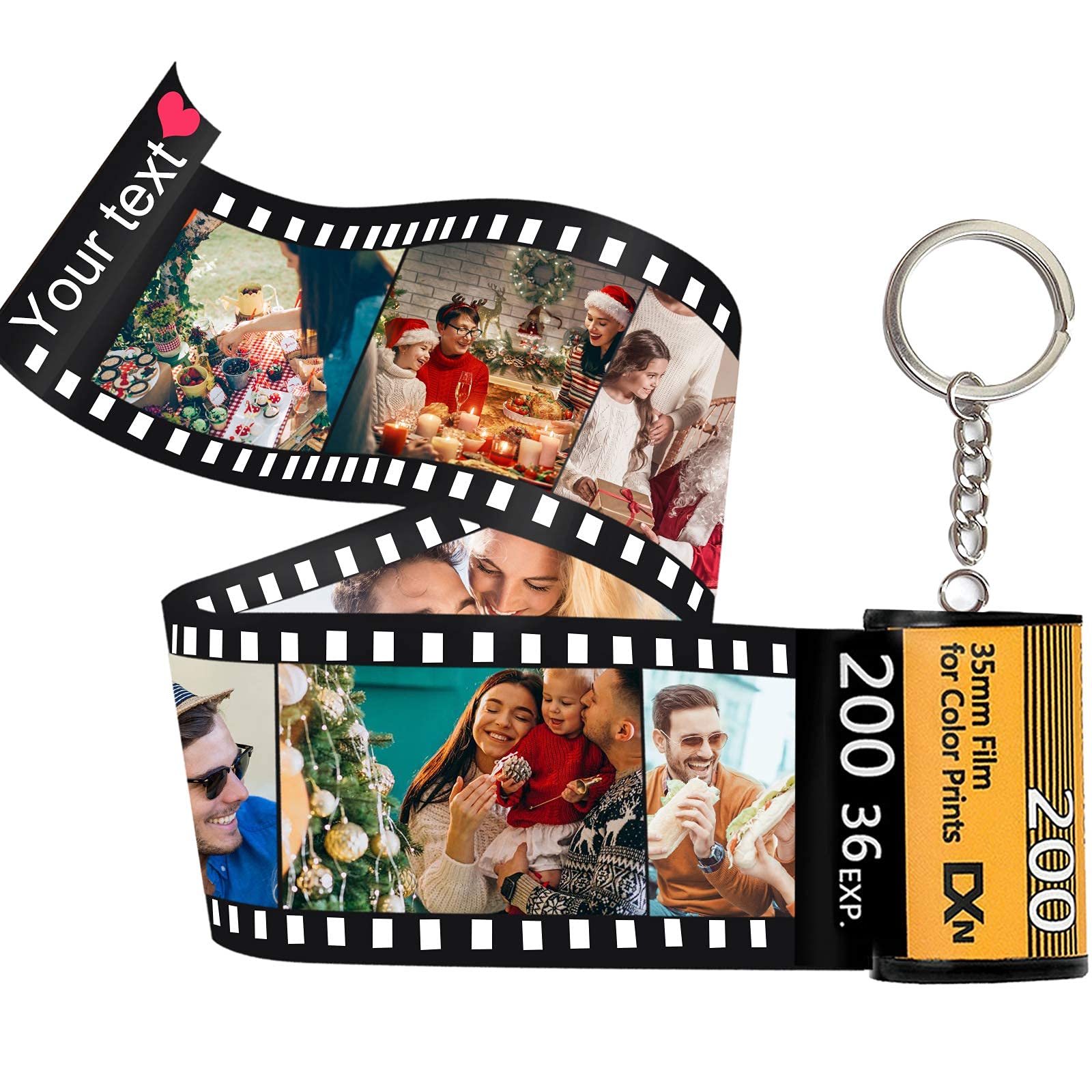 Custom Camera Film Roll Keychain - Personalized Photo Keychain with Mini Reel Album - Perfect Gift for Photographers & Film Lovers - Great for Travel, Parties & Memory Keepsakes