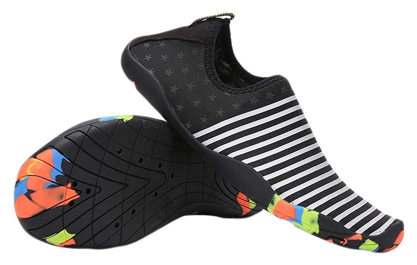 UMKY Women's Quick-Drying Water Shoes - Barefoot Beach Swim Shoes for Women & Men - Lightweight Aqua Socks for Swimming, Yoga, Snorkeling, Surfing - Perfect for Beach Vacation, Pool Party & Water Sports (Black, Size 41EU)
