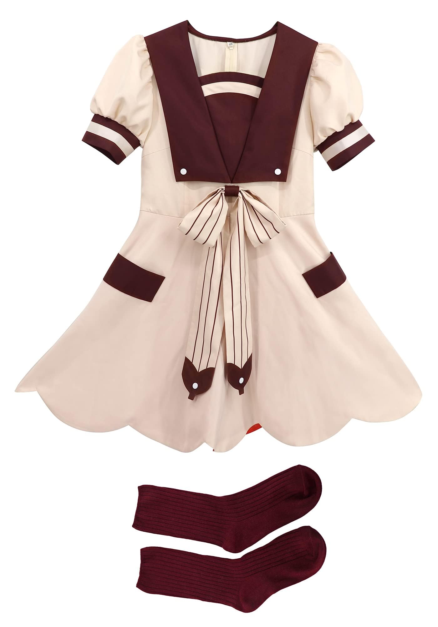 C-ZOFEK Women's Cosplay Costume Dress with Matching Socks - Anime Character Outfit for Halloween Parties, Cosplay Events & Themed Dress-Up