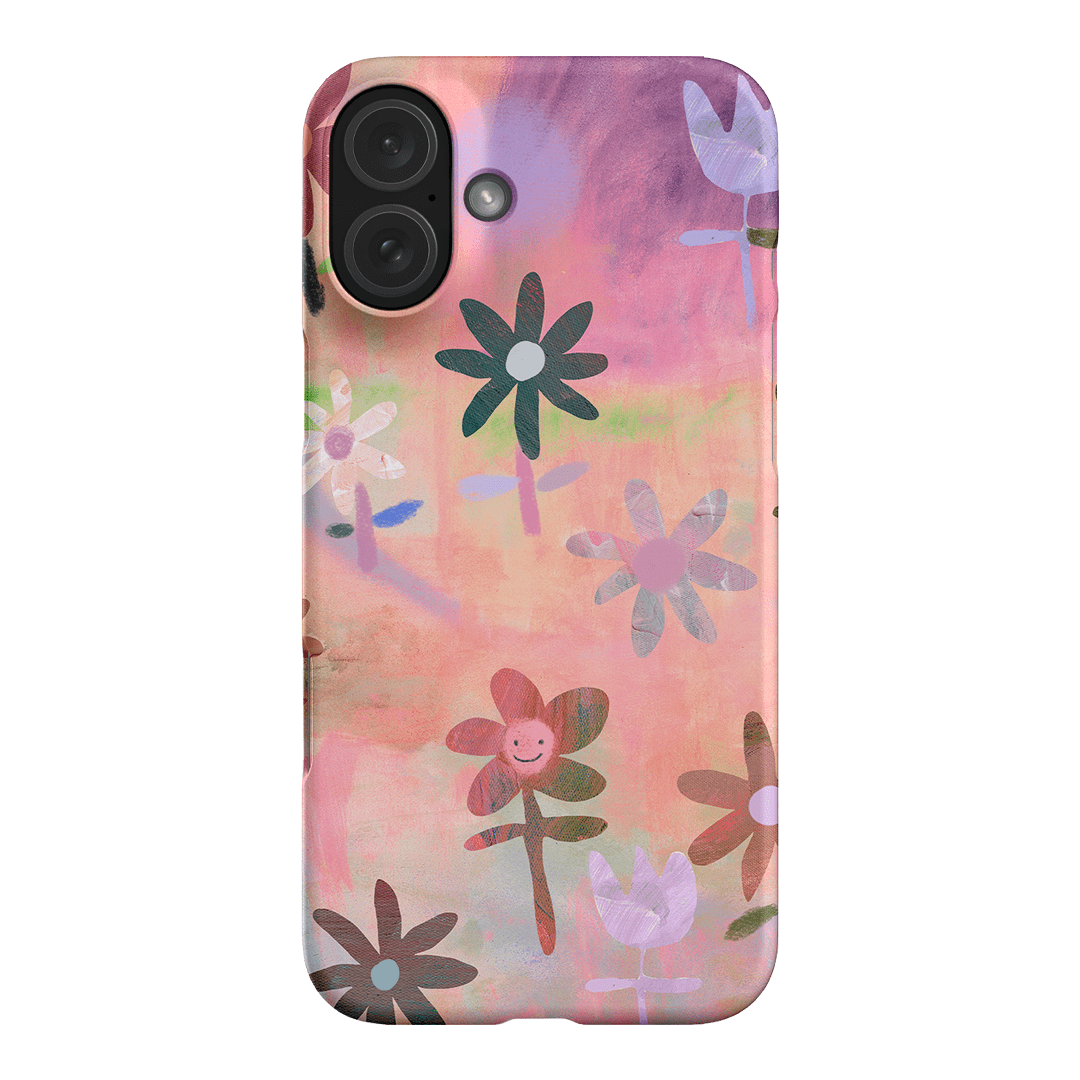 Premium Lazy Daisy Floral Phone Case - Shockproof & Slim Design for iPhone 15/14/13/12/Pro/Max - Perfect for Everyday Use, Travel & Outdoor Activities
