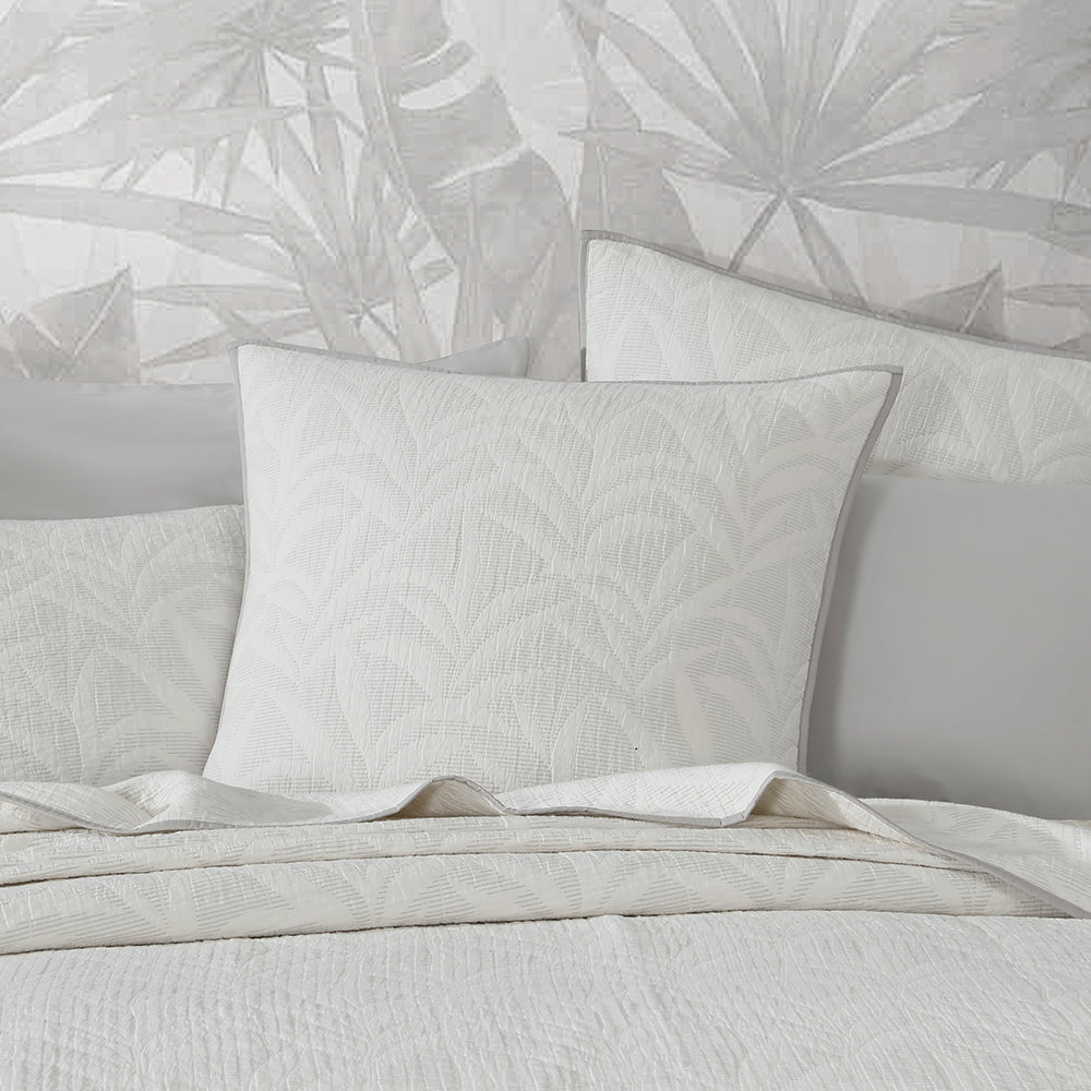 Premium Kailani Fog European Sham Pillowcase by Logan & Mason - Soft Luxury Bedding for Master Bedroom & Guest Room Decor