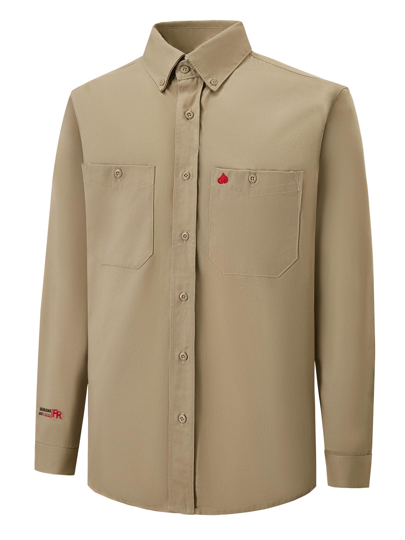 FR Rated Welding Shirts for Men - CAT/HRC2 Certified Button Down Work Shirts - Flame Resistant Protective Clothing for Industrial & Construction Safety