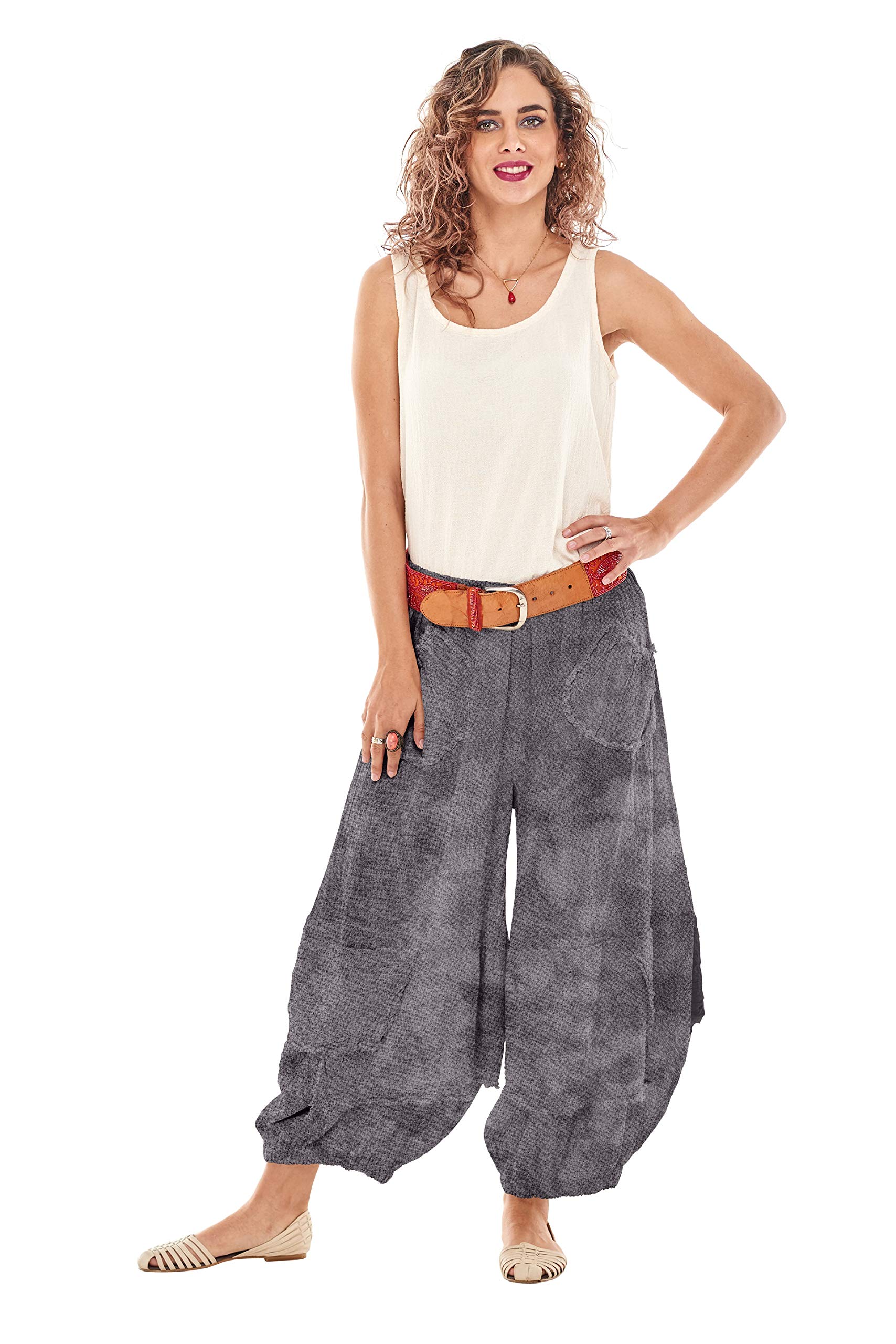 Oh My Gauze Guchi Pants - Trendy High-Waisted Wide Leg Pants for Women | Comfortable & Stylish Lounge Wear | Perfect for Casual Outings, Yoga, and Relaxing at Home