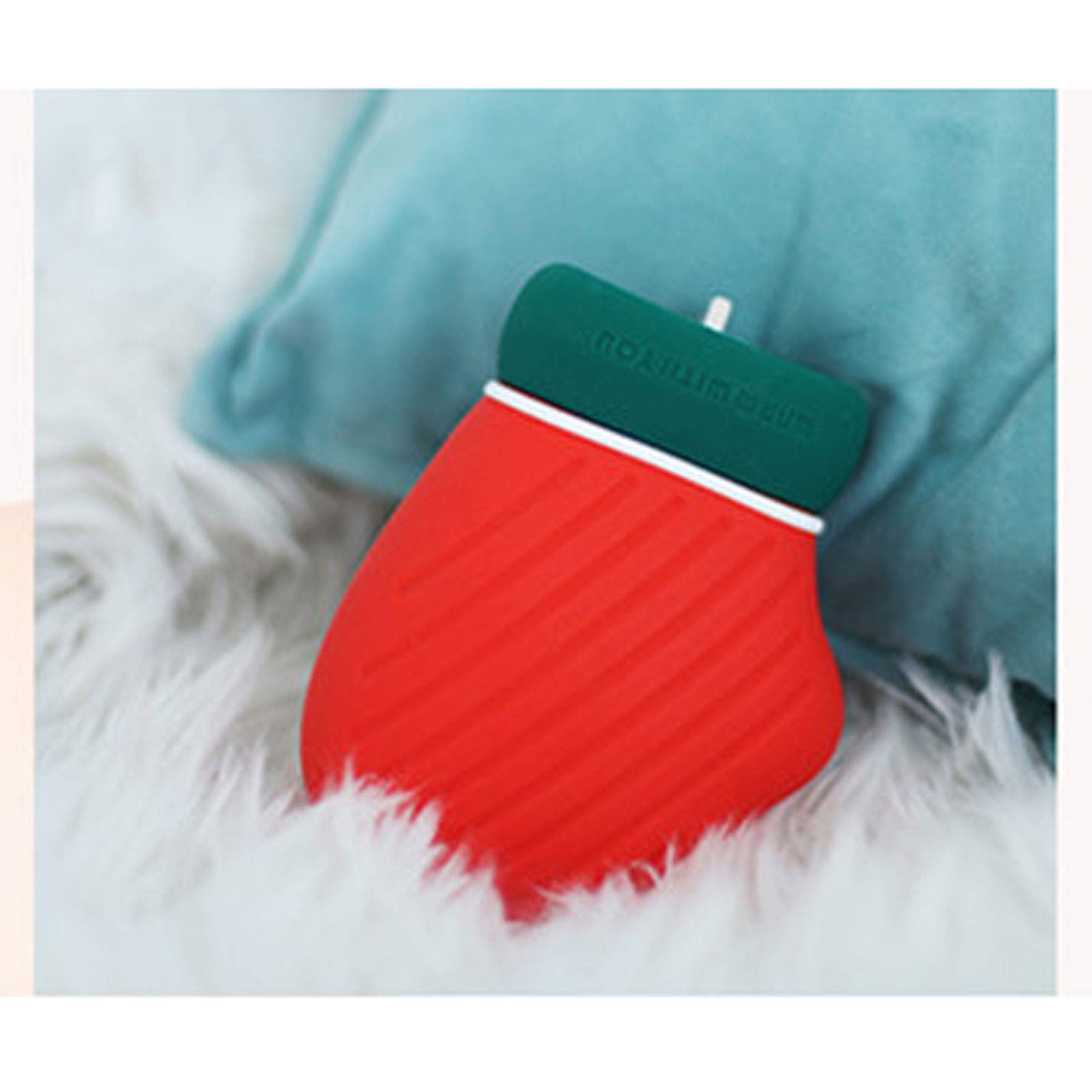 2 Pack Mini Christmas Stocking Shaped Silicone Hot Water Bottles - Hand Warmers for Winter, Holiday Gifts for Kids & Adults - Perfect for Cold Weather, Christmas Stocking Stuffers & Cozy Home Use