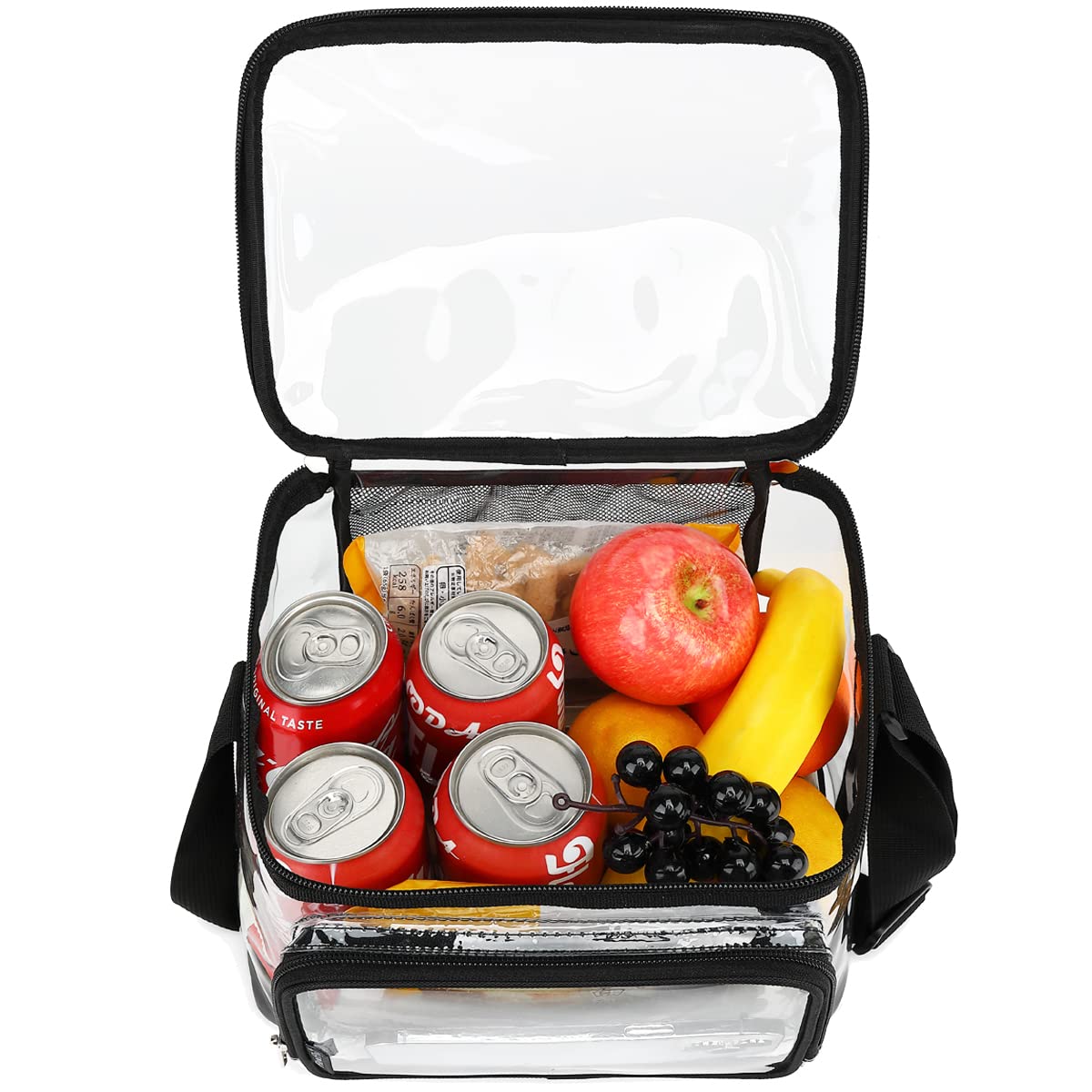 FlowFly Insulated Reusable Lunch Bag for Adults - Large Lunch Box with Adjustable Shoulder Strap, Front Zipper Pocket & Dual Mesh Side Pockets - Perfect for Work, School, Picnics & Outdoor Activities