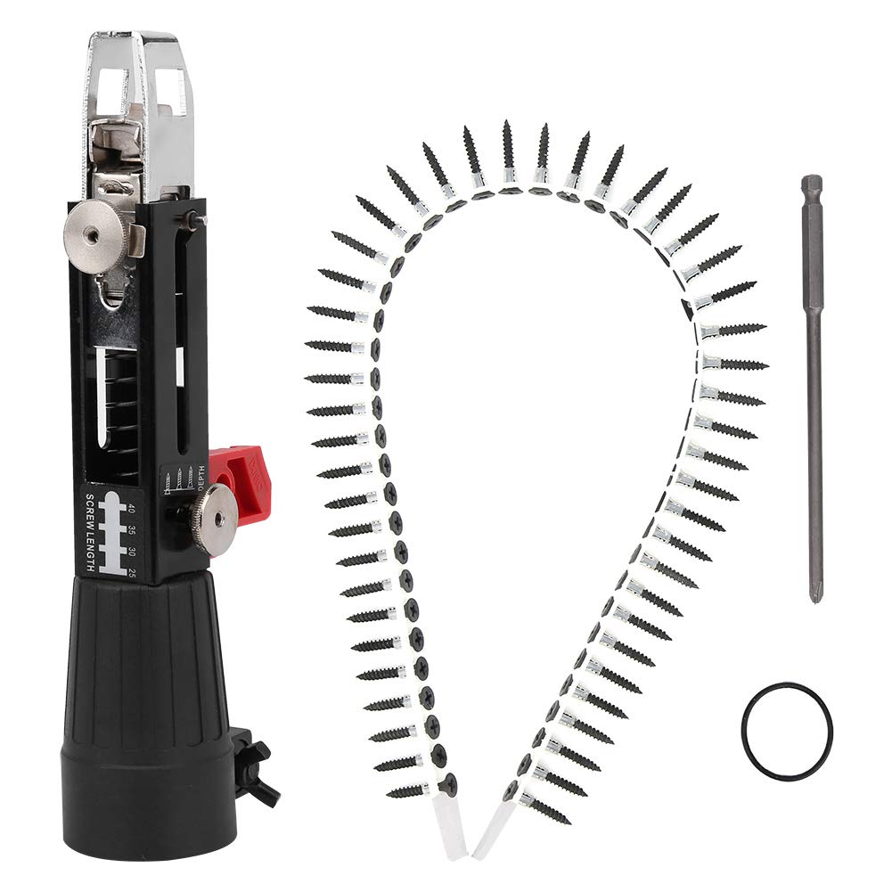 **Electric Drill Chain Attachment Set - Automatic Nail Gun Adapter for Woodworking | Compatible with Cordless Power Drills | DIY & Professional Woodwork Projects**    *(Use Cases: Perfect for furniture making, cabinetry, framing, and other woodworking tasks with your electric drill.)*