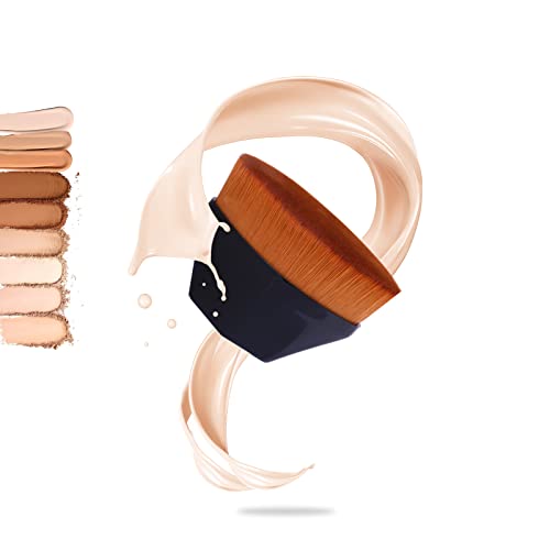 Professional Makeup Brushes Set - Flat Top Kabuki Foundation Brush for Liquid, Cream & Powder - Perfect for Flawless Blending & Airbrush Finish - Ideal for Everyday Makeup & Professional Use