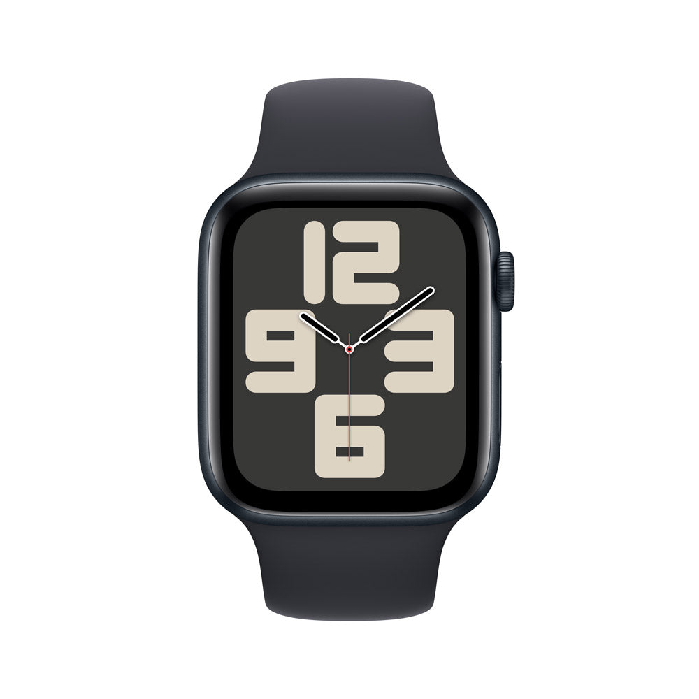 Apple Watch SE GPS 44mm Midnight Aluminum Case with Midnight Sport Band M/L - Perfect for Fitness Tracking, Workouts & Everyday Wear