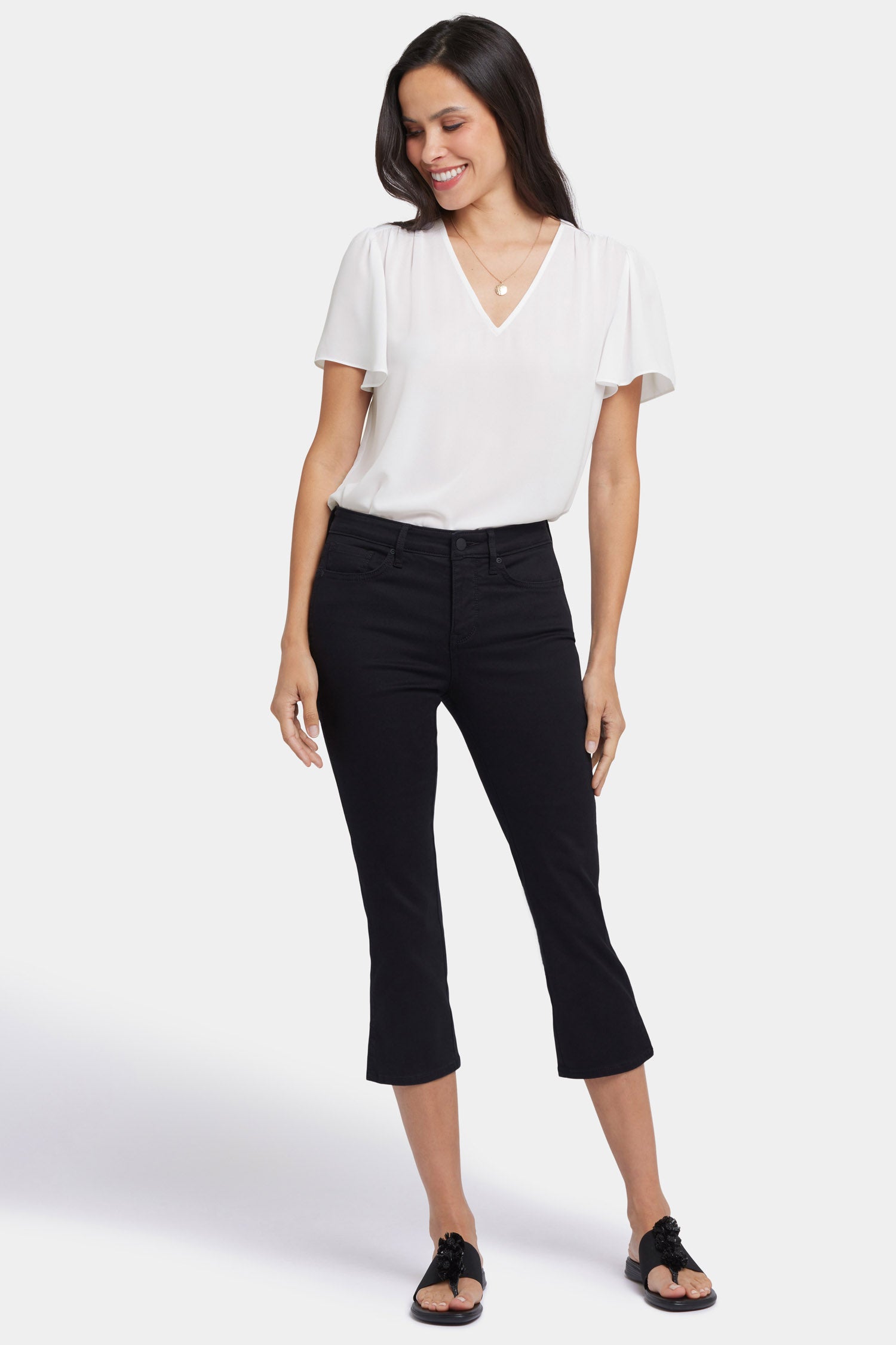 Chloe Capri Jeans for Women - High Waisted Black Denim Pants | Casual & Summer Style | Perfect for Beach, Travel & Everyday Wear