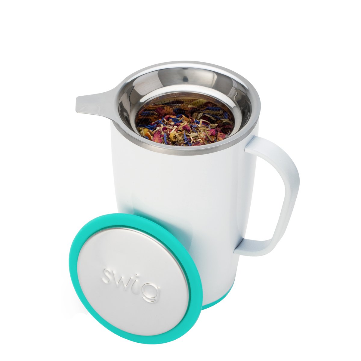 Premium Stainless Steel Tea Infuser with Silicone Lid - Fine Mesh Loose Leaf Tea Strainer for Hot & Iced Tea - Perfect for Home, Office, and Travel Use