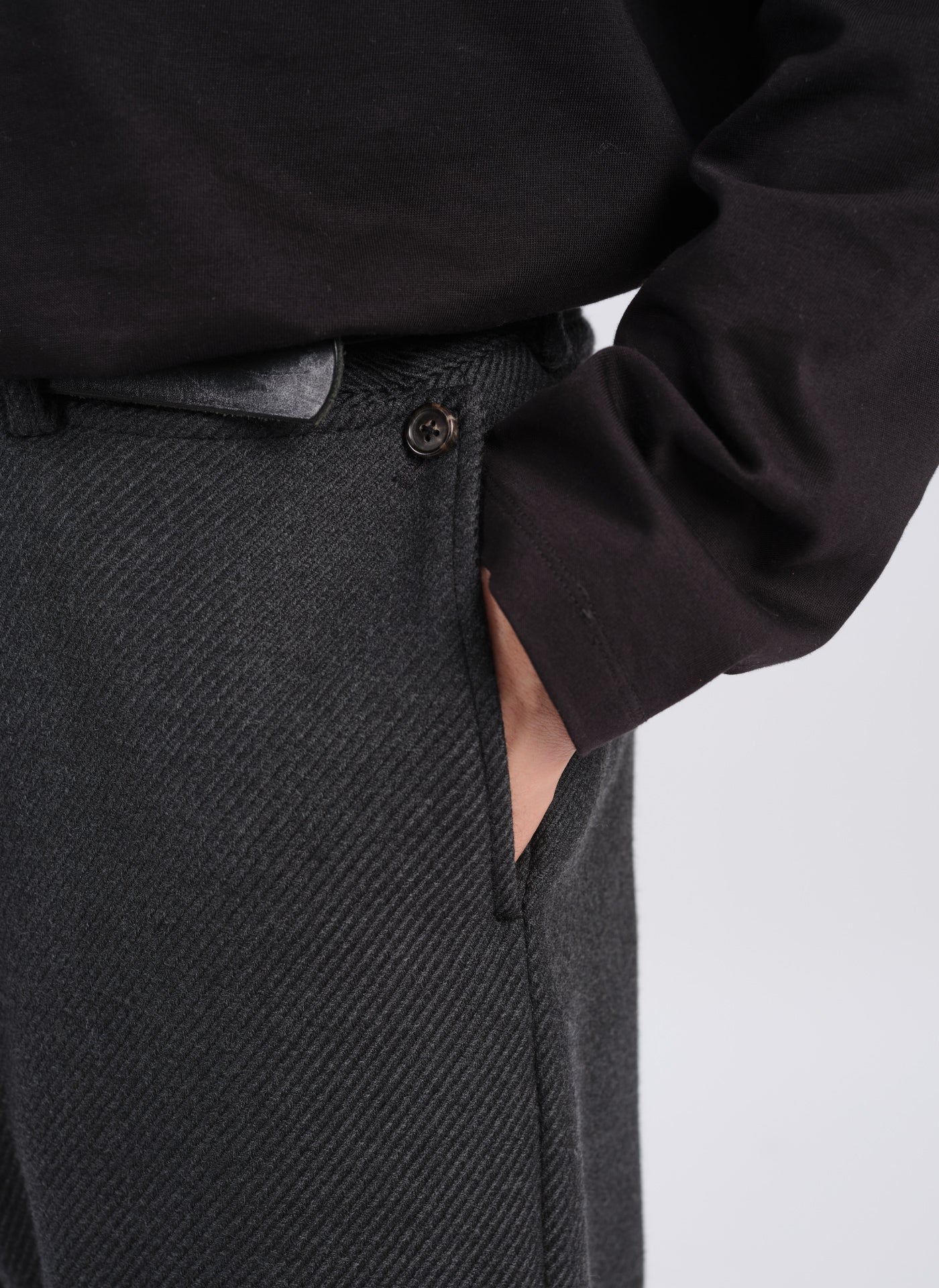 Premium Marzotto Wool Straight Full-Length Officer Pants for Men - Classic Dress Pants for Business, Office & Formal Occasions