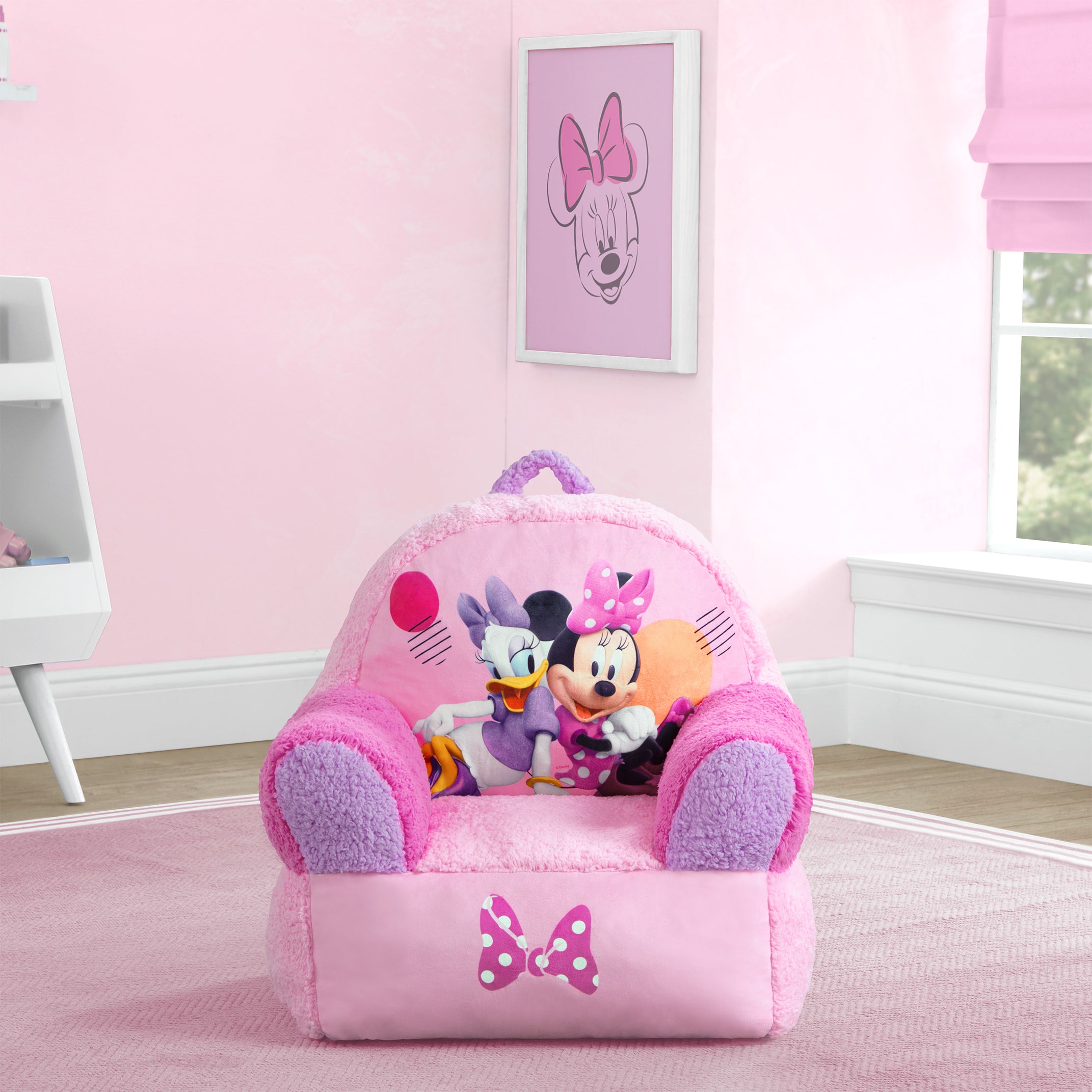 Minnie Mouse Plush Cozee Buddy Chair for Kids - Soft & Comfortable Lounge Chair for Bedroom, Playroom, or Reading Nook - Perfect Disney Gift for Girls & Toddlers