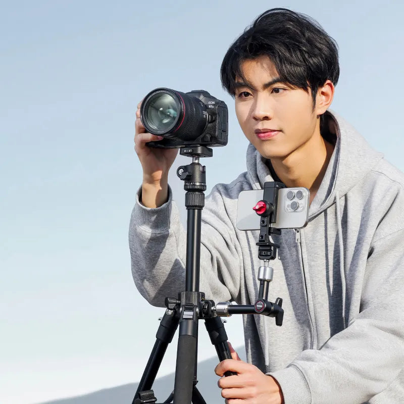 Ulanzi TT53 Compact Travel Tripod with Uka Ball Head - Lightweight Aluminum Alloy for DSLR Cameras - Perfect for Travel, Hiking & Outdoor Photography