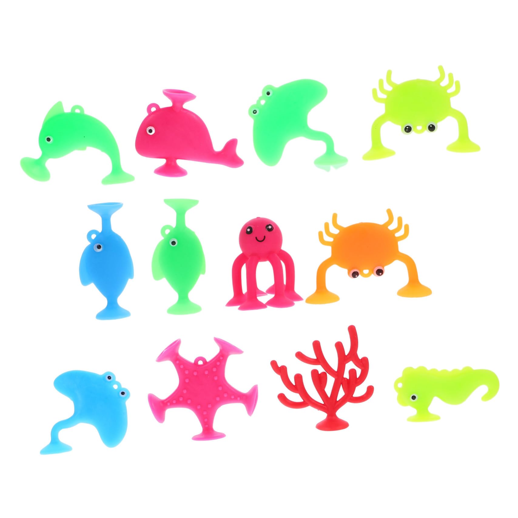 VICASKY 18pcs Suction Cup Bath Toys for Kids - Fun Bathtub Water Play Set, Floating & Sticking Bathroom Toys for Toddlers - Perfect for Bathtime Fun, Sensory Play & Early Learning