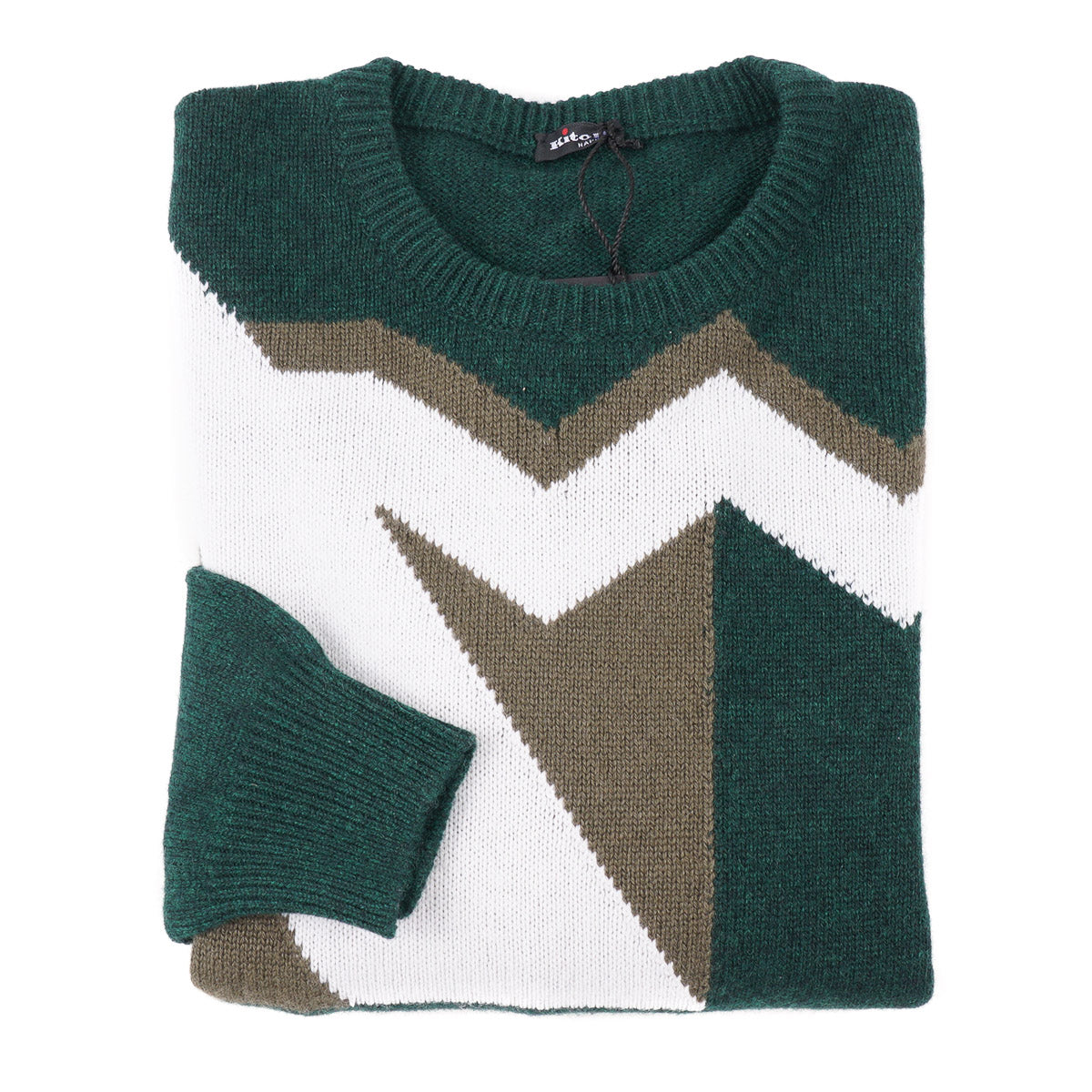 Luxury Kiton Colorblock Cashmere Sweater for Men - Soft & Warm Winter Knitwear - Perfect for Office, Parties & Casual Outings