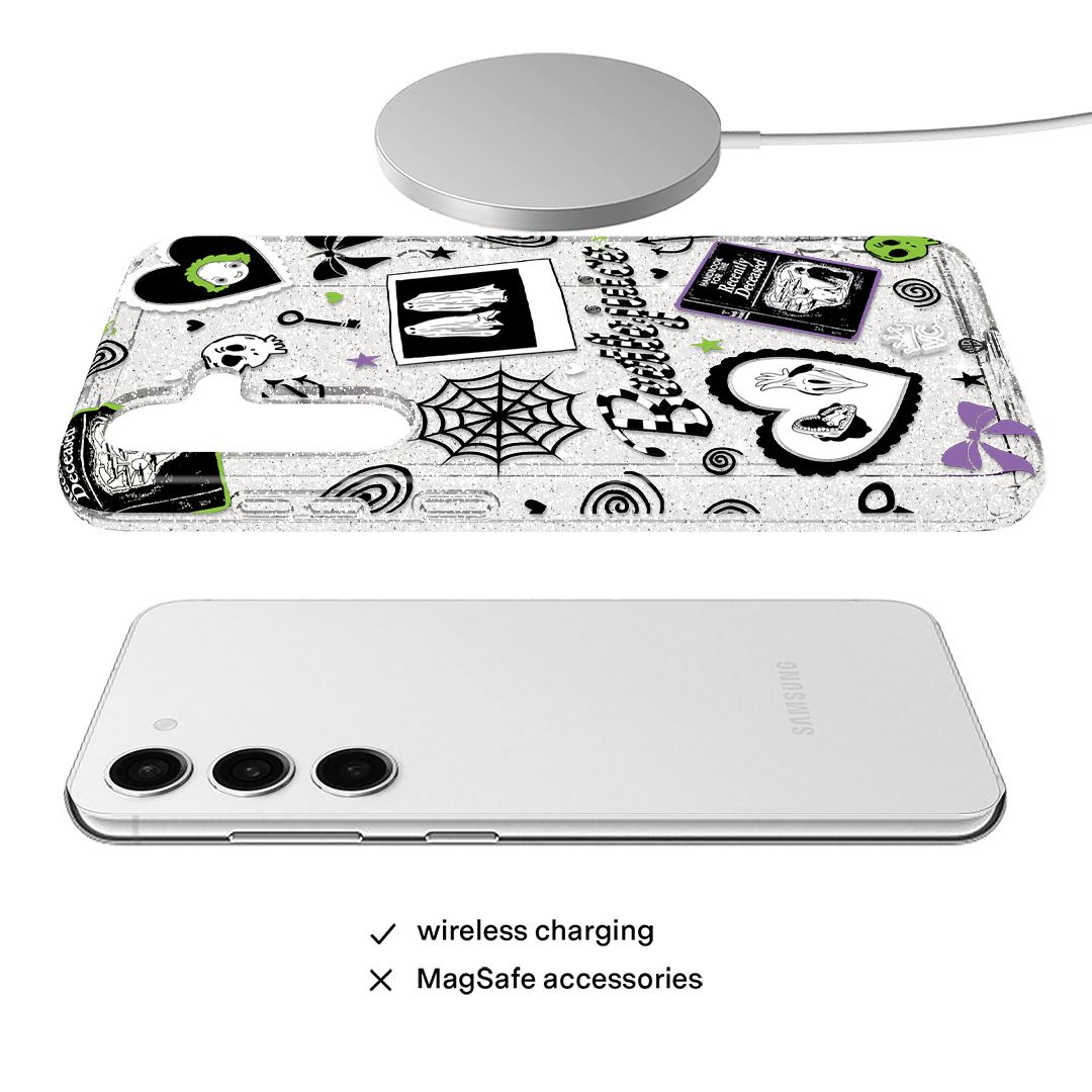 Beetlejuice Ghost with the Most Samsung Phone Case - Trendy Movie Character Design for Galaxy S21/S20/Note 20 - Perfect for Halloween, Cosplay & Movie Fans