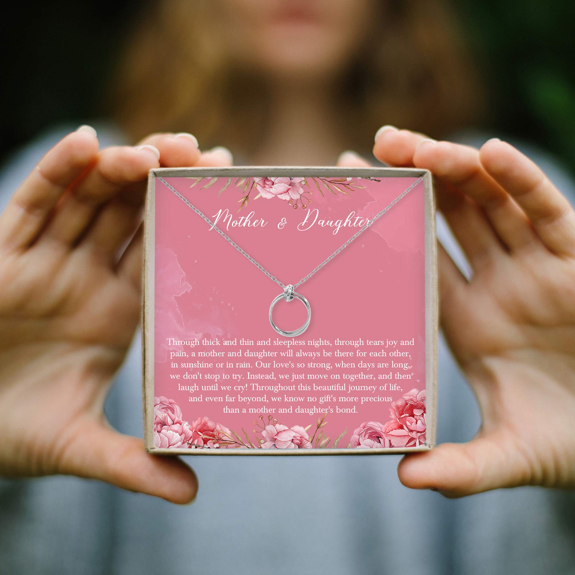 Mother Daughter Necklace Set - Heart Shaped Matching Jewelry Gift for Birthday, Christmas, Valentine's Day | Perfect for Mother's Day, Anniversary & Special Occasions