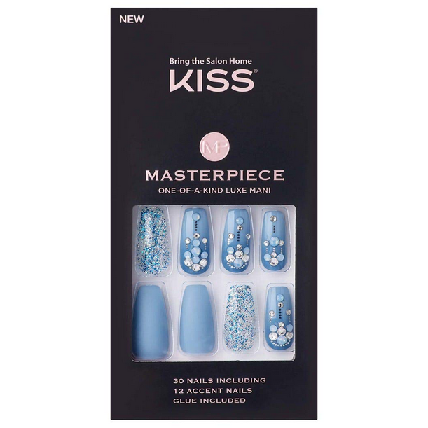 KISS MASTERPIECE Luxury Press-On Nails Set - 30 Unique Fake Nails for Women | Perfect for Parties, Weddings & Special Occasions