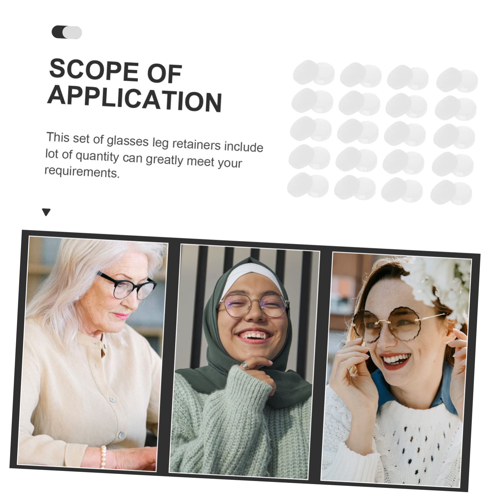 DOITOOL 120-Pack Non-Slip Silicone Glasses Ear Covers for Oval & Round Frames - Clear Eyeglass Leg Protectors for Comfort & Grip - Perfect for Reading, Sports, and Daily Wear