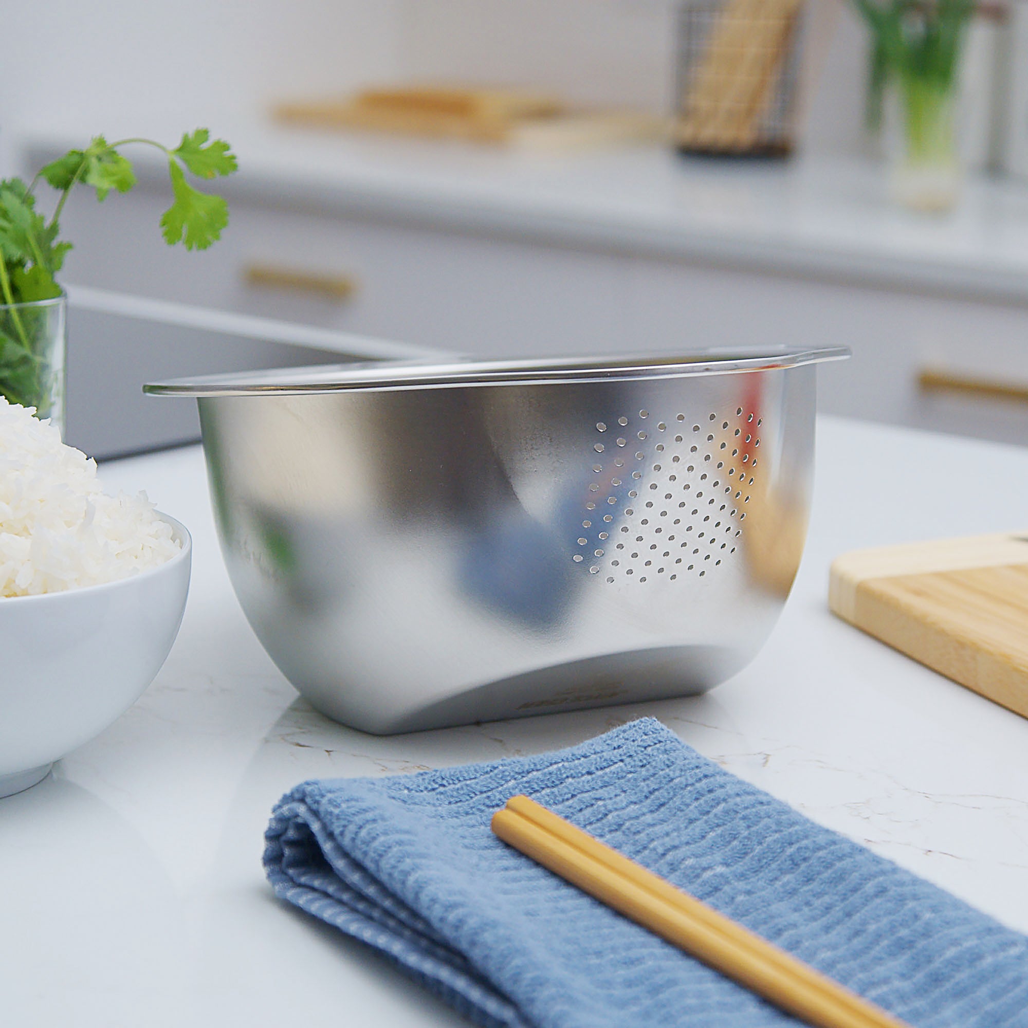 Premium Rice Washer, Colander & Strainer Set - Durable Kitchen Tool for Washing Rice, Pasta & Vegetables | Perfect for Cooking, Meal Prep & Healthy Eating