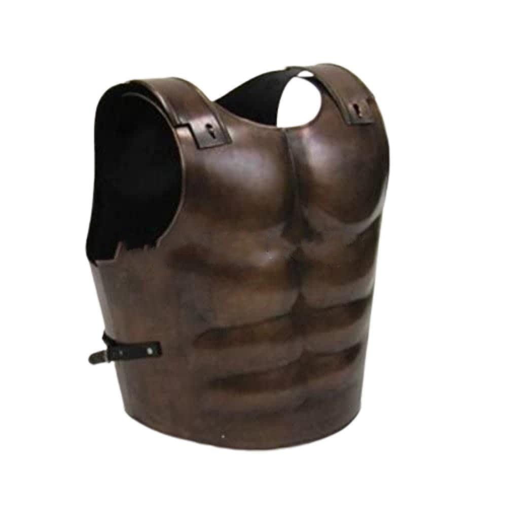300 Spartan Steel Muscle Armor Jacket Suit with Helmet - Medieval Battle-Ready Costume for LARP, Cosplay & Halloween