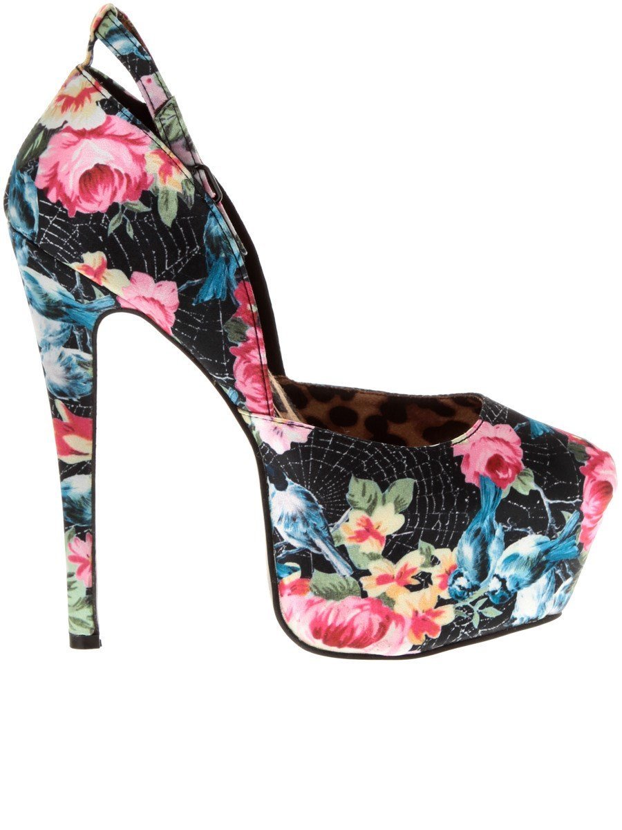 Iron Fist Women's Pretty Bird Super Platform Heels - Gothic Punk Fashion Shoes for Women, Comfortable High Heels for Parties, Nightclubs & Cosplay