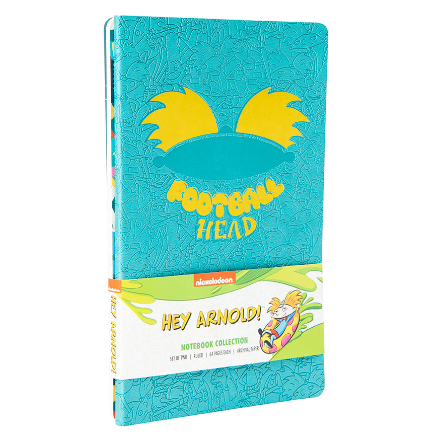 Hey Arnold! Spiral Notebook Set of 2 - Cartoon Character School Supplies for Note Taking, Journaling & Gift Giving - Perfect for Students, Fans & Collectors