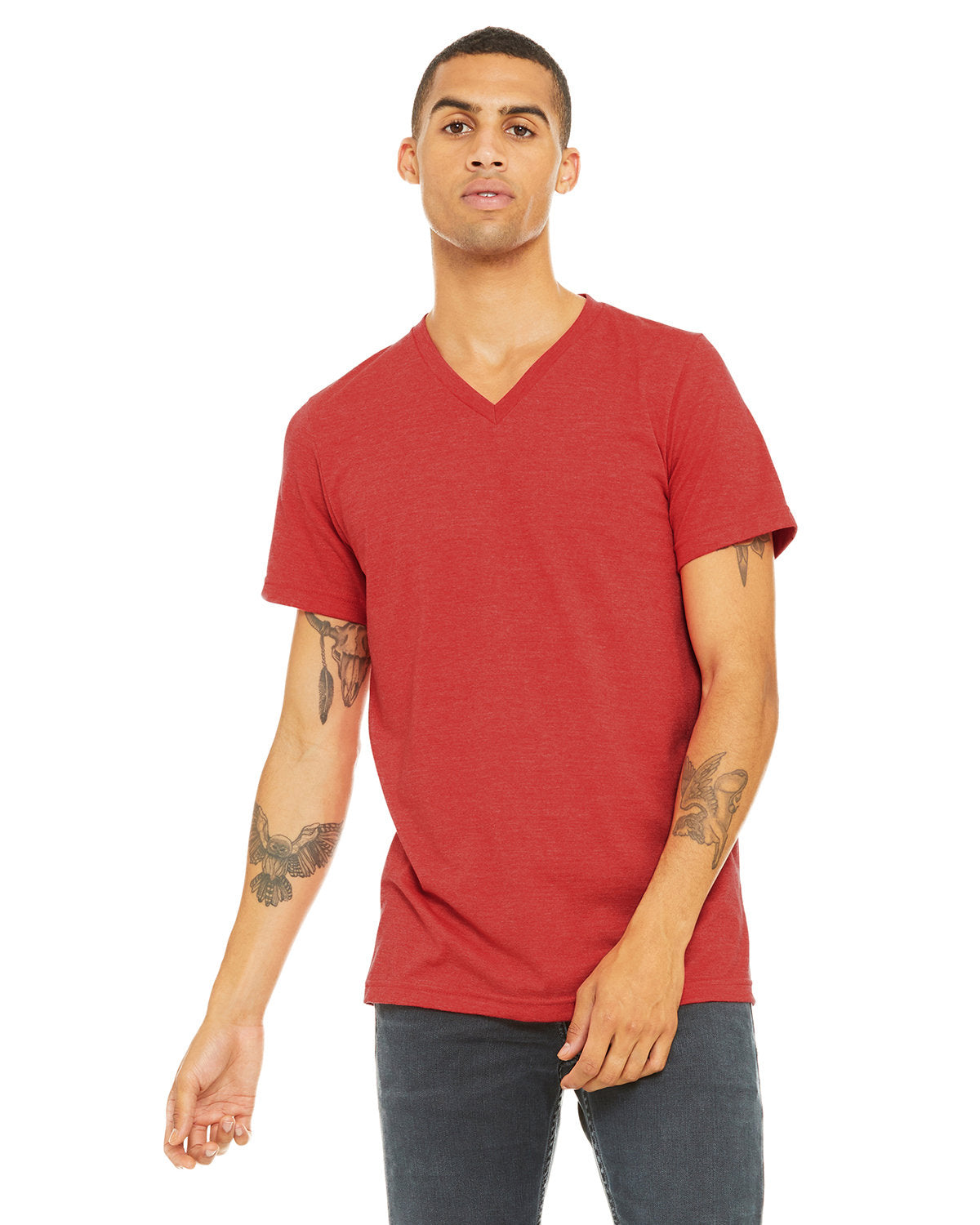 Bella + Canvas 3005 Unisex Jersey Short Sleeve V-Neck T-Shirt - Soft Cotton Tee for Men & Women - Perfect for Casual Wear, Screen Printing, and Everyday Outfits