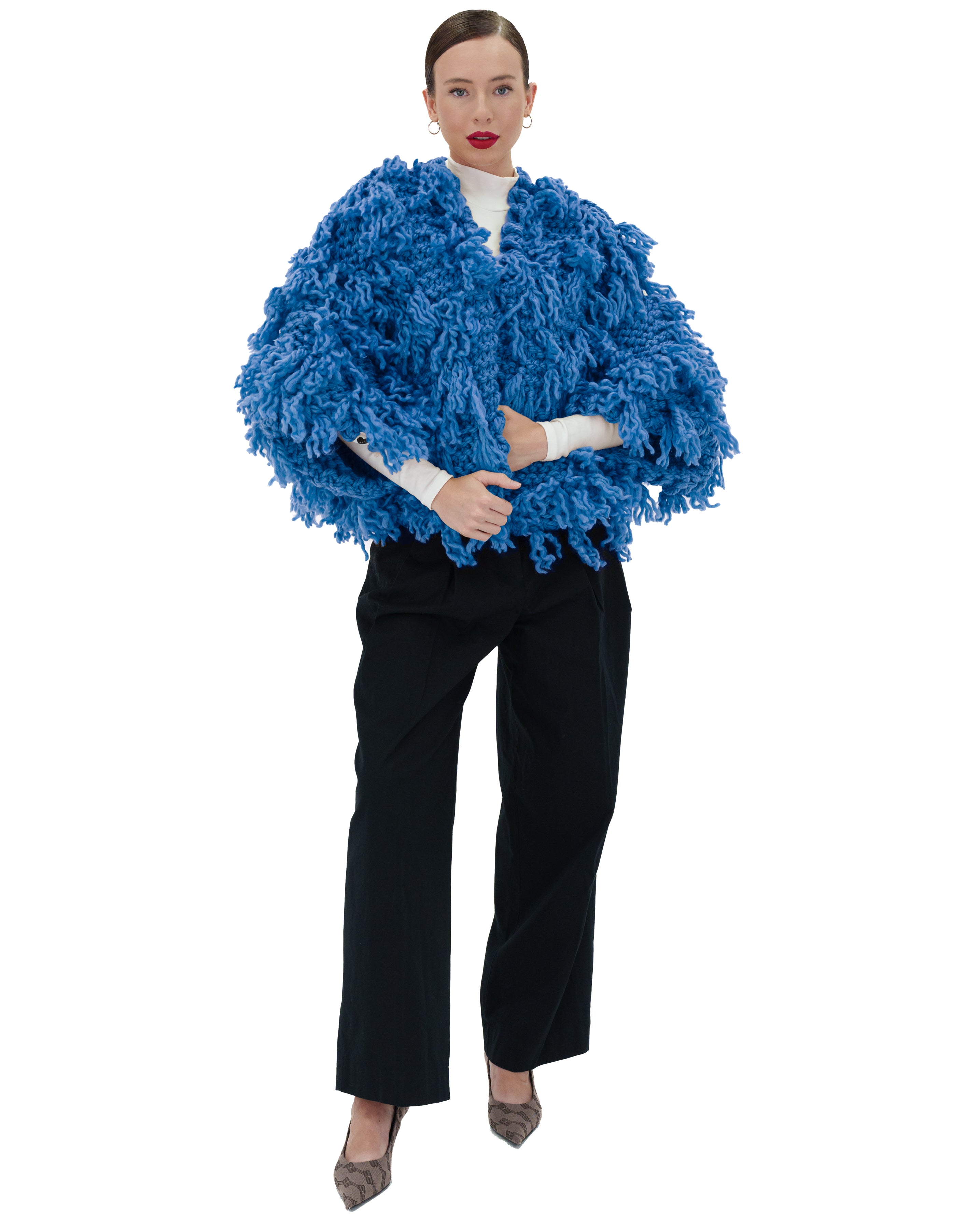 Women's Soft Fur-Like Cardigan - Cozy Winter Knit Sweater for Casual Wear, Office & Lounge