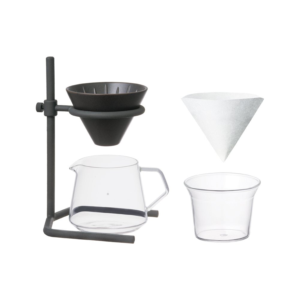KINTO SCS-S04 27572 Coffee Brewer Stand Set with 2 Cups - Perfect for Home Brewing, Office Use & Gift Giving