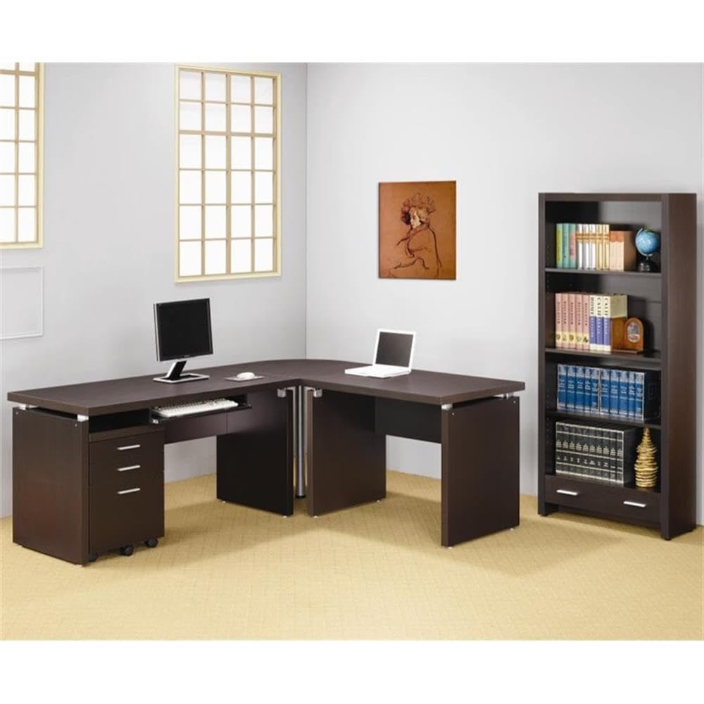 Stonecroft Ashbury 3-Drawer Mobile File Cabinet in Cappuccino - Rolling Storage Organizer for Office, Home, or Classroom Use