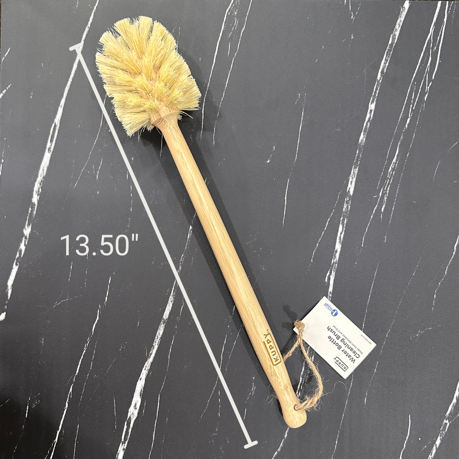Eco-Friendly Bamboo & Sisal Bottle Brush - Natural Cleaning Brush for Reusable Water Bottles, Baby Bottles, Mason Jars & Glassware - Perfect for Home, Kitchen & Camping Use