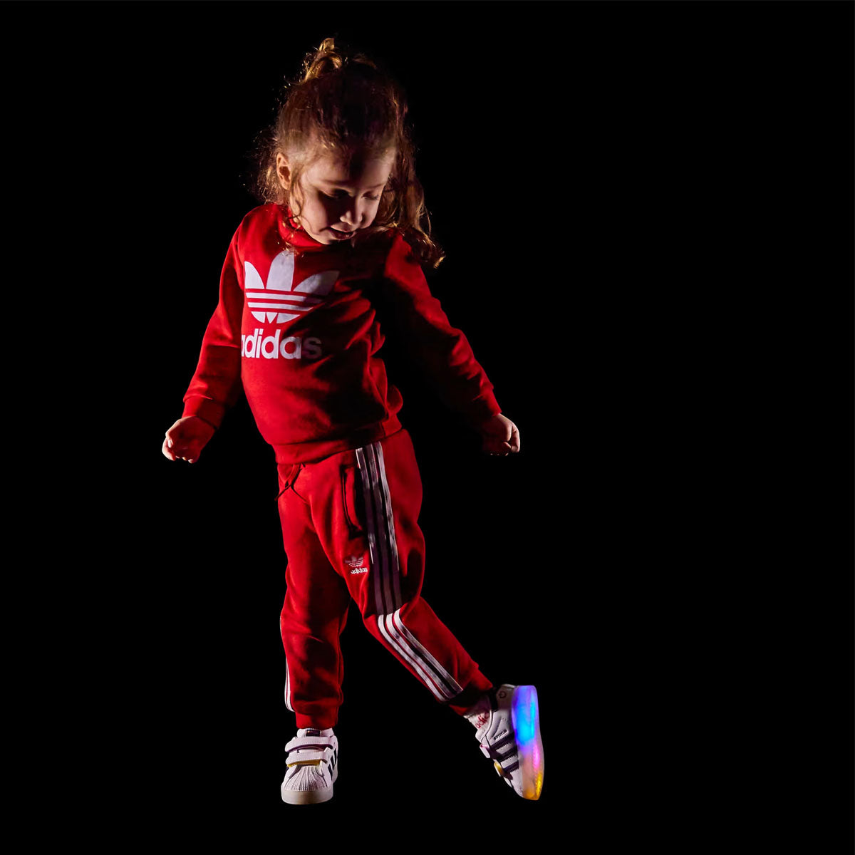 Kids Superstar 360 LED Light Up Sneakers - Cloud White Core Black | Comfortable Light Up Shoes for Boys & Girls | Perfect for Running, Parties & Nighttime Safety